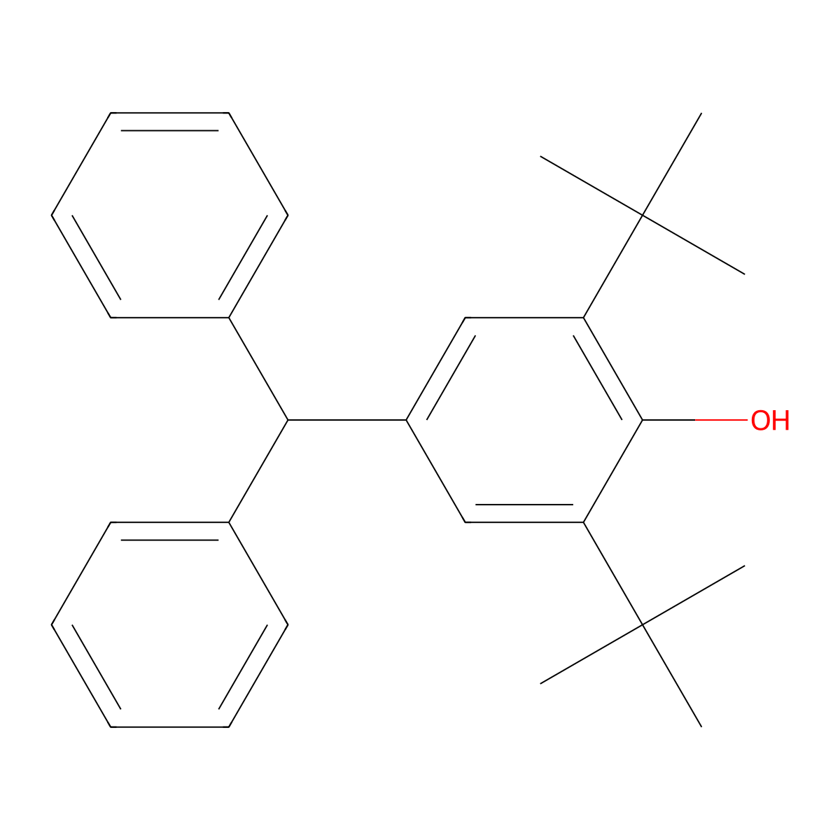 4-Benzhydryl-2,6-di-tert-butylphenol molecular structure, CAS 13145-54-5
