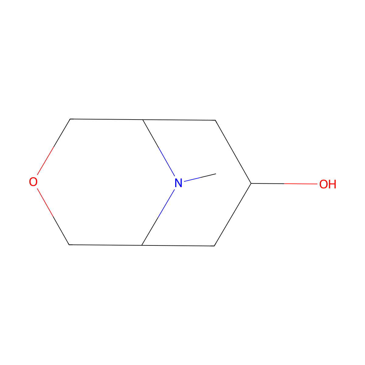 9-Methyl-3-oxa-9-azabicyclo[3.3.1]nonan-7-ol molecular structure, CAS 13145-99-8