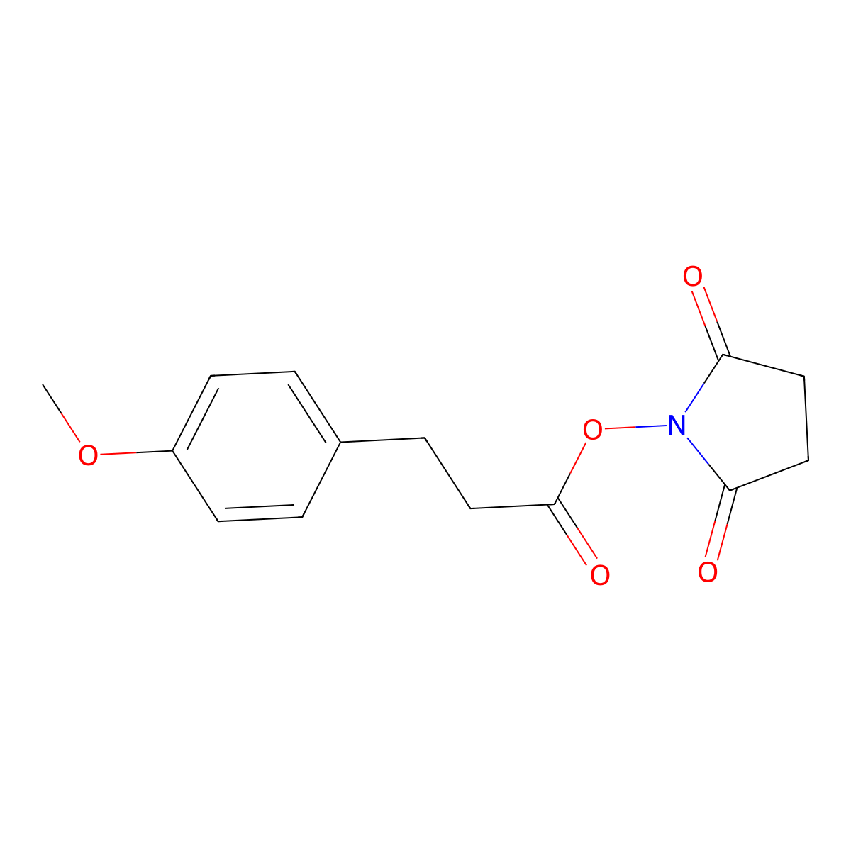 3-(4-Methoxy-phenyl)-propionic acid 2,5-dioxo-pyrrolidin-1-yl ester molecular structure, CAS 131450-45-8