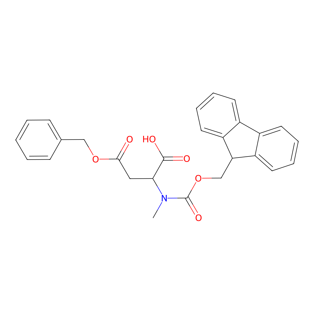 Fmoc-N-Me-Asp(OBzl)-OH molecular structure, CAS 131451-30-4