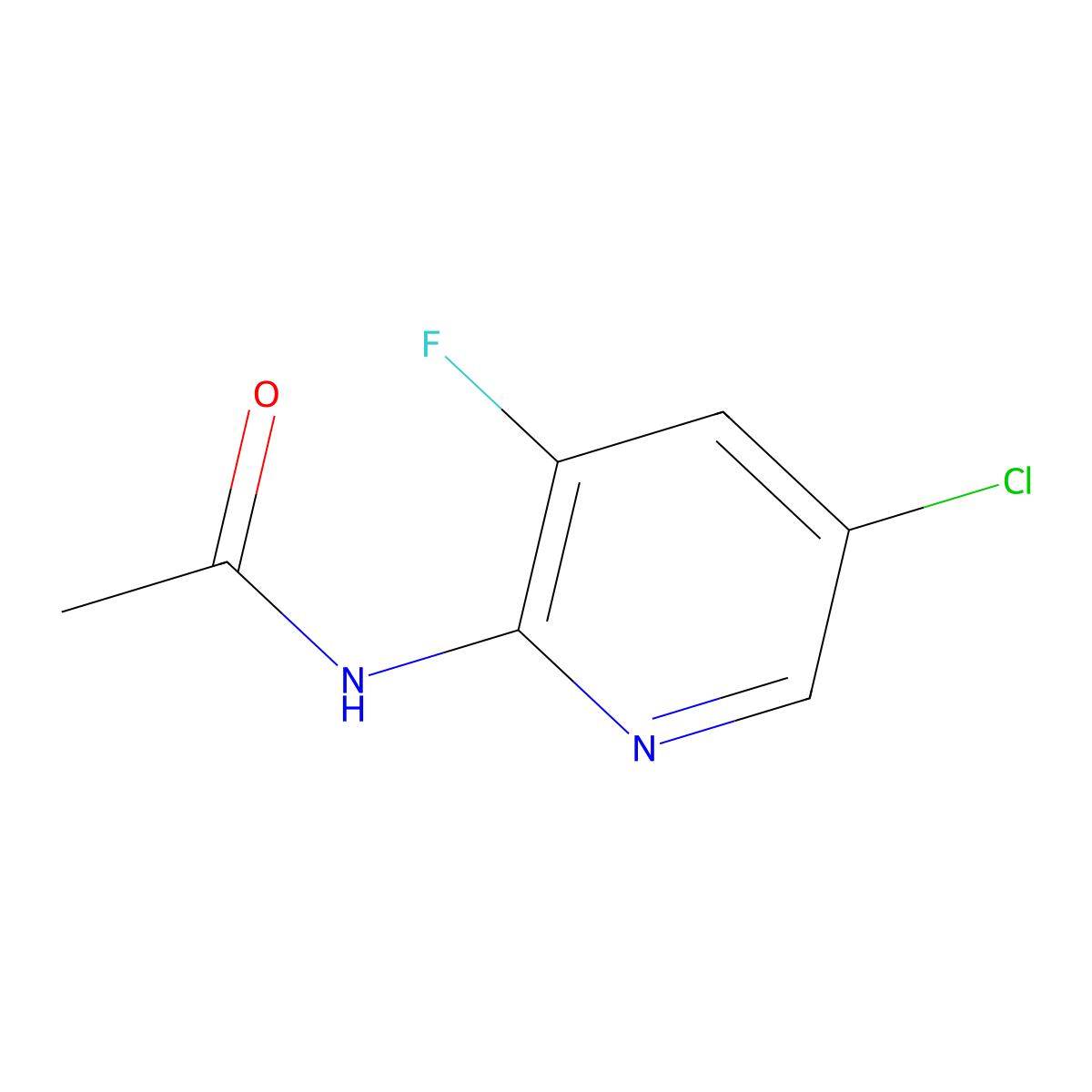 2-Acetylamino-5-chloro-3-fluoropyridine molecular structure, CAS 1314514-81-2