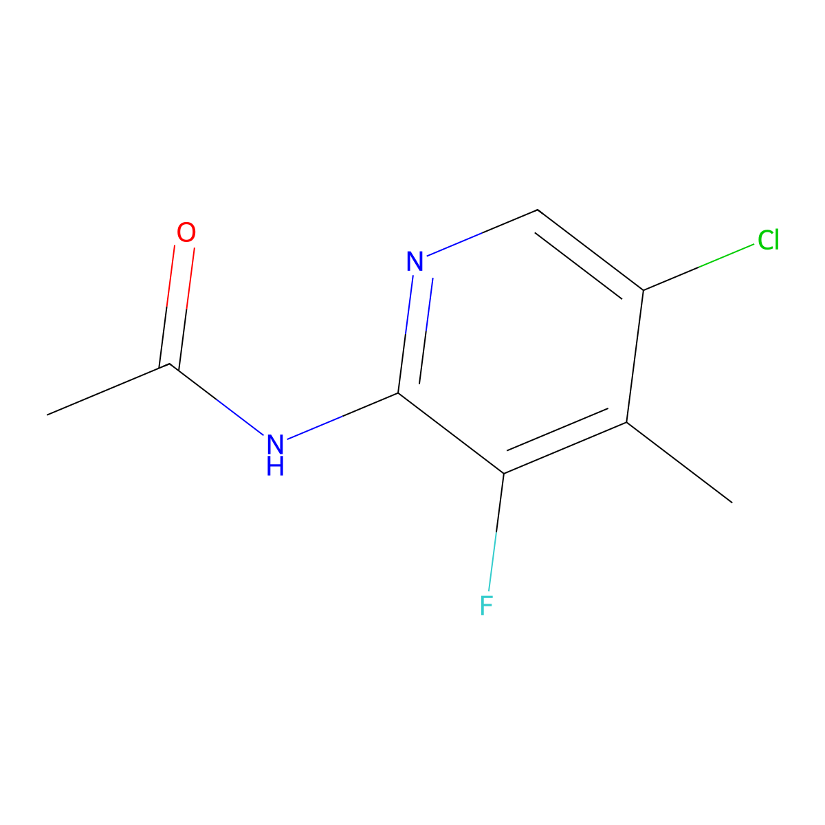 N-(5-Chloro-3-fluoro-4-methylpyridin-2-yl)acetamide molecular structure, CAS 1314514-82-3