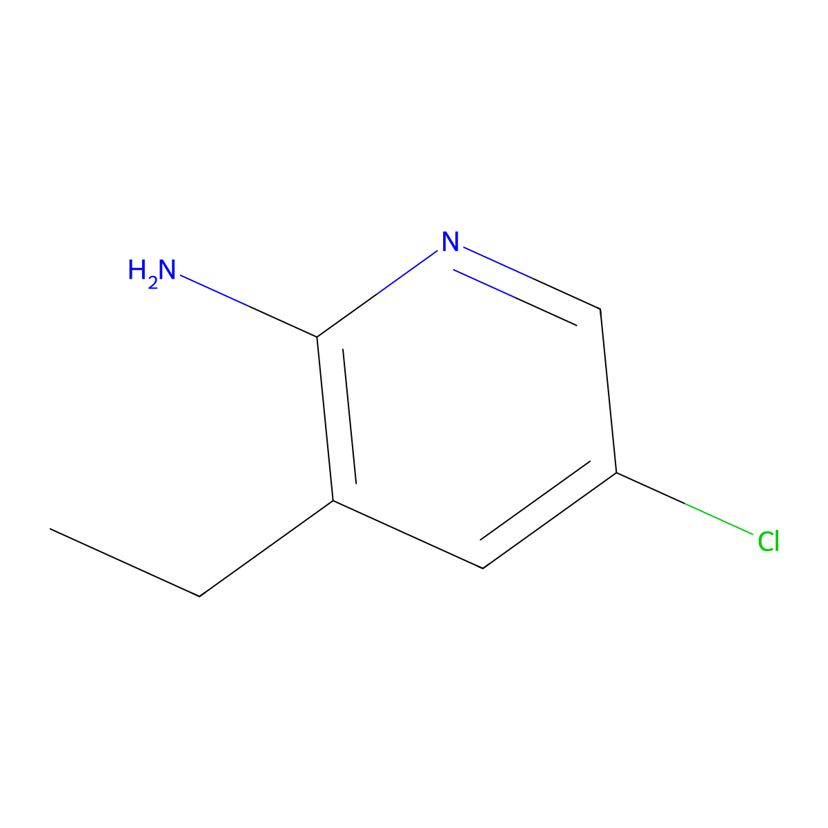 5-Chloro-3-ethylpyridin-2-amine molecular structure, CAS 1314514-86-7