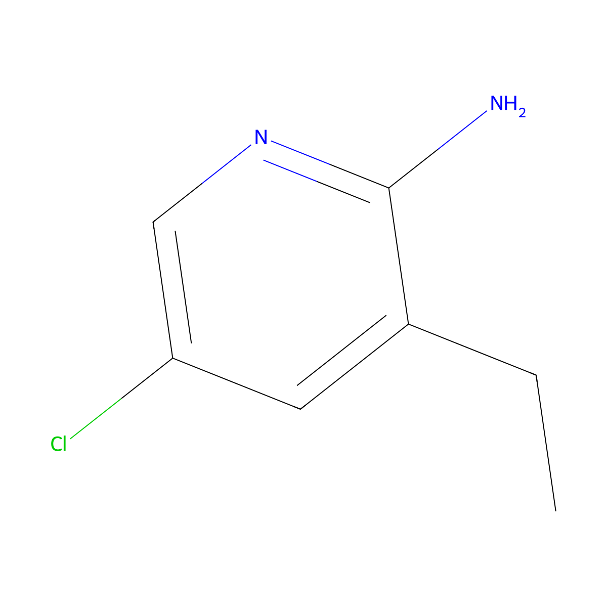 5-Chloro-3-ethylpyridin-2-amine molecular structure, CAS 1314514-86-7