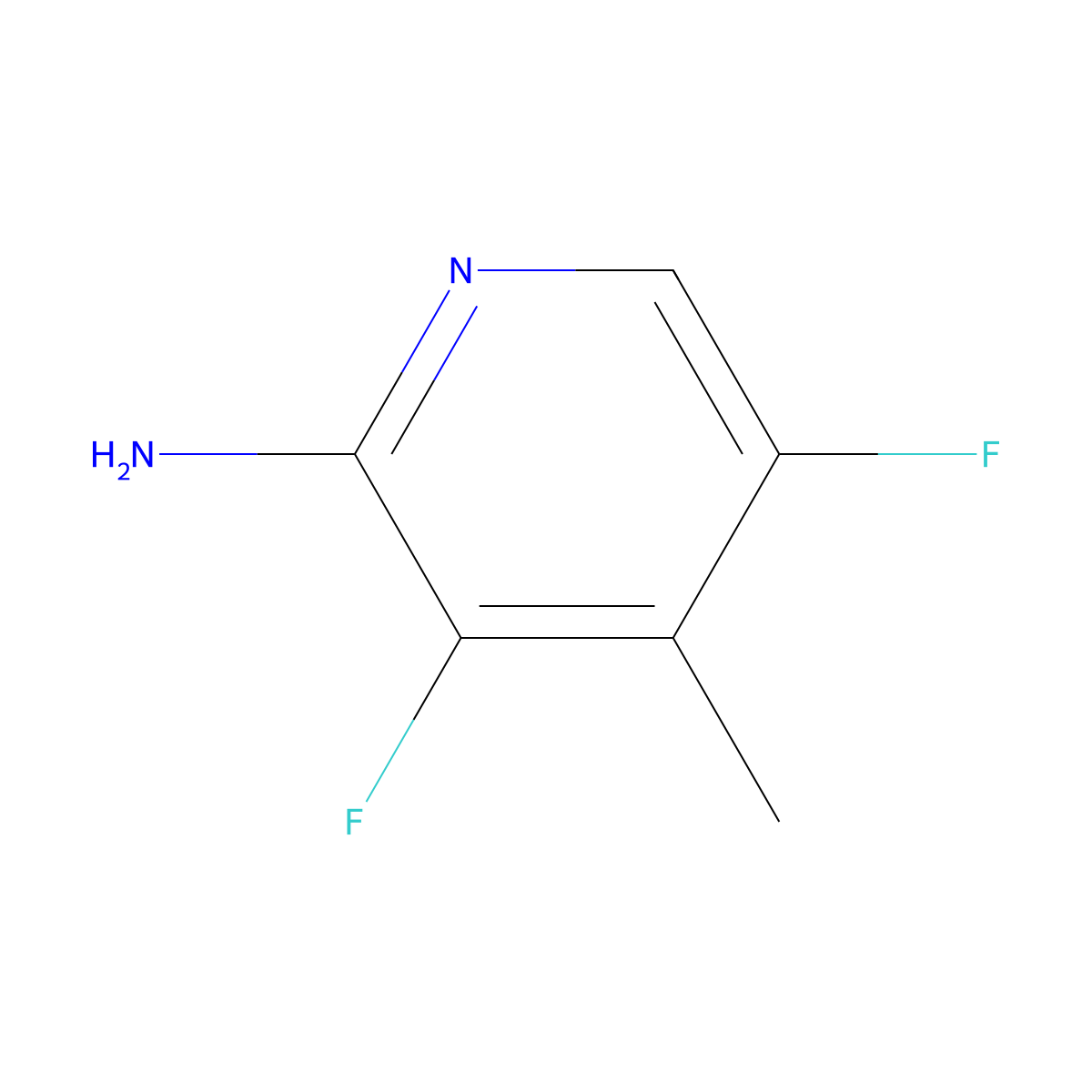 3,5-Difluoro-4-methylpyridin-2-amine molecular structure, CAS 1314514-97-0