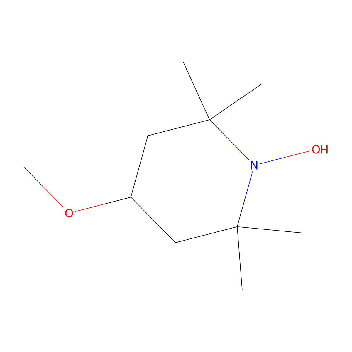 4-Methoxy-2,2,6,6-tetramethylpiperidin-1-ol molecular structure, CAS 131452-29-4