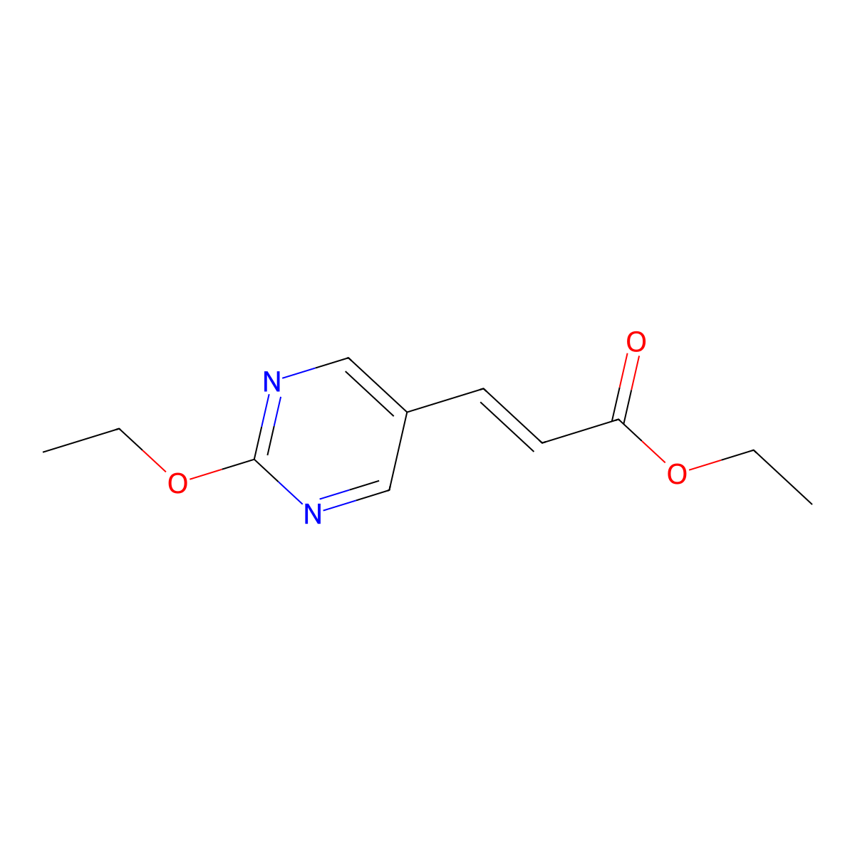 (E)-ethyl 3-(2-ethoxypyrimidin-5-yl)acrylate molecular structure, CAS 1314533-99-7