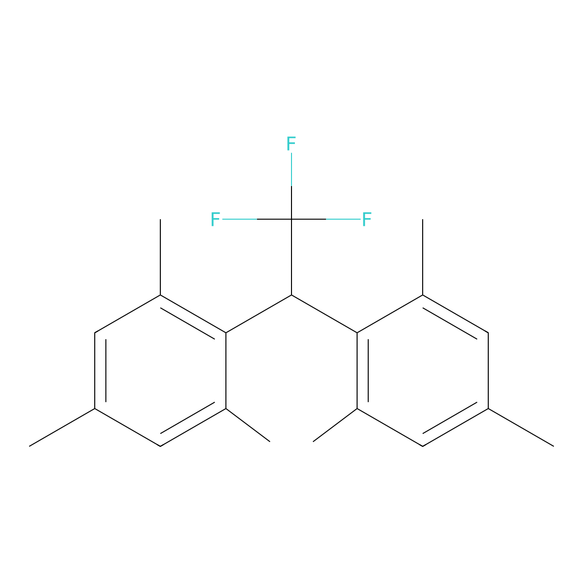 2,2-Bis(1,3,5-trimethylphenyl)-1,1,1-trifluoroethane molecular structure, CAS 1314534-82-1