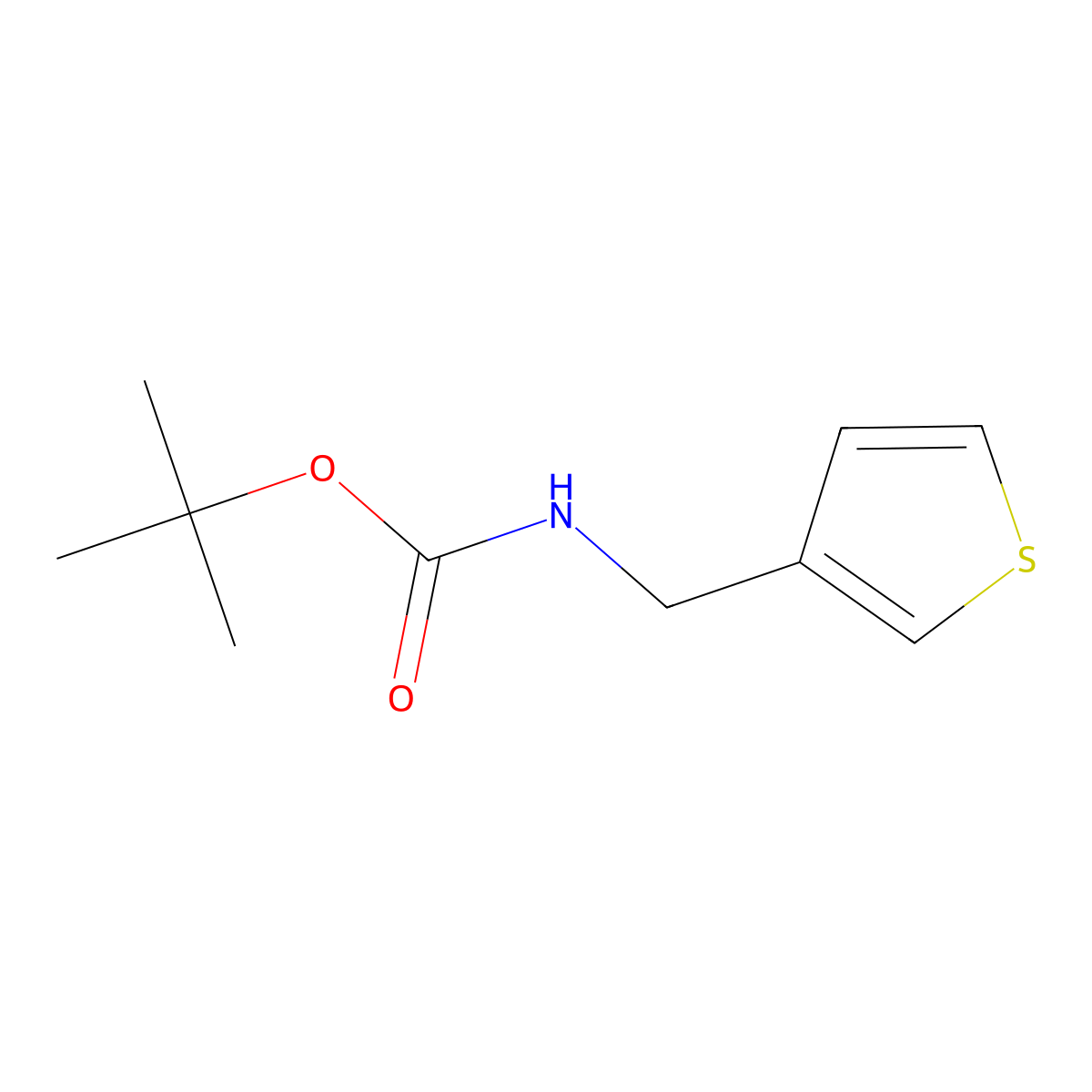 tert-butylN-[(thiophen-3-yl)methyl]carbamate molecular structure, CAS 1314538-78-7