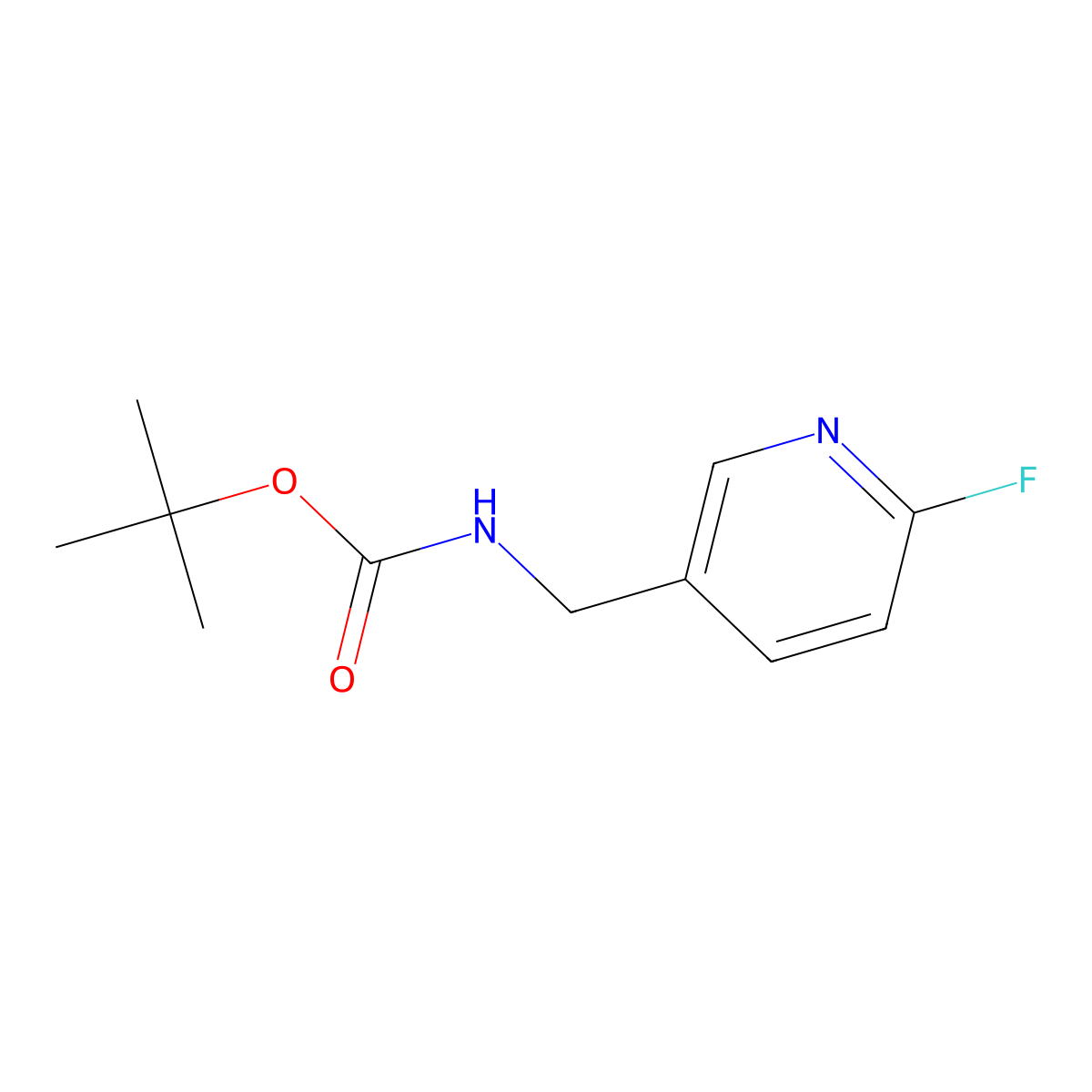 tert-butyl N-[(6-fluoropyridin-3-yl)methyl]carbamate molecular structure, CAS 1314538-84-5