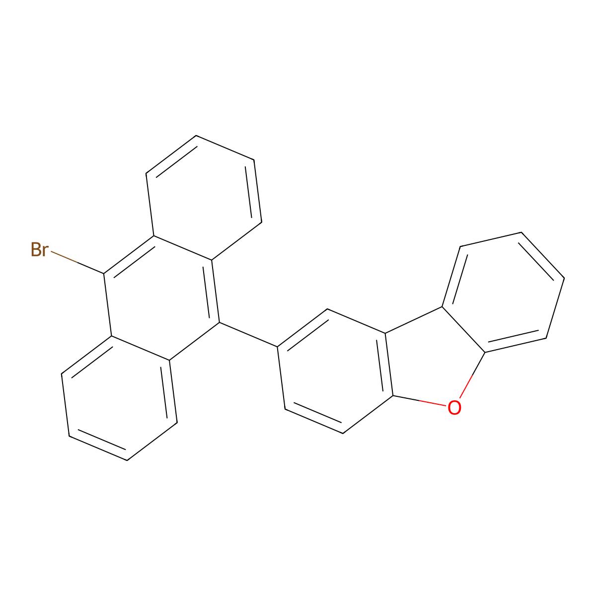 2-(10-Bromoanthracen-9-yl)dibenzo[b,d]furan molecular structure, CAS 1314564-37-8