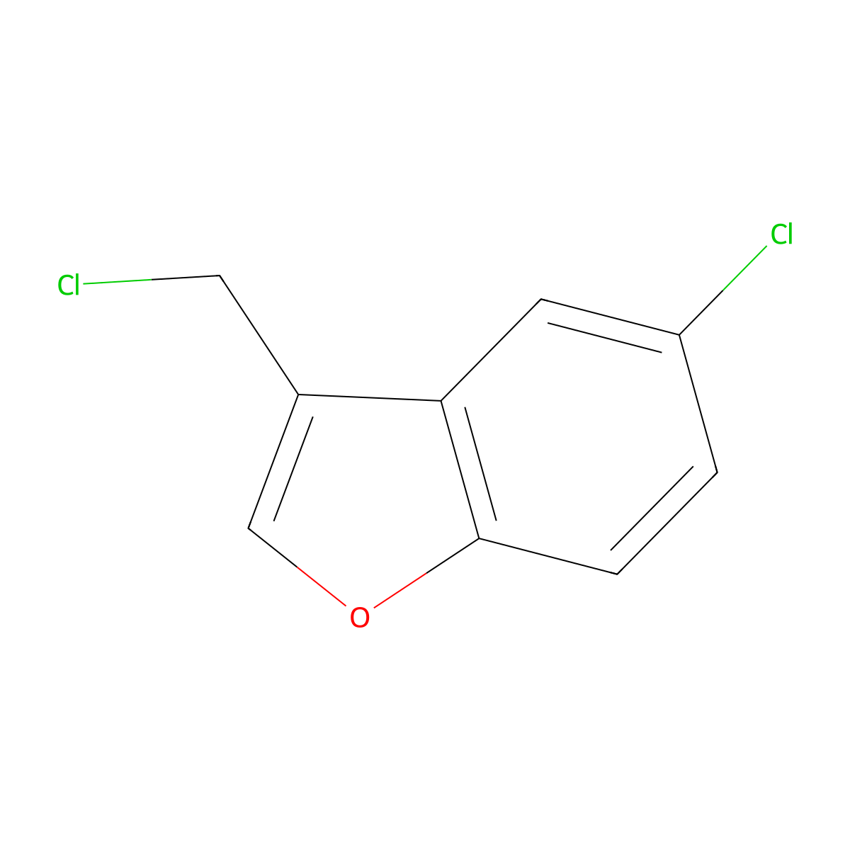 5-Chloro-3-(chloromethyl)-1-benzofuran molecular structure, CAS 131458-95-2