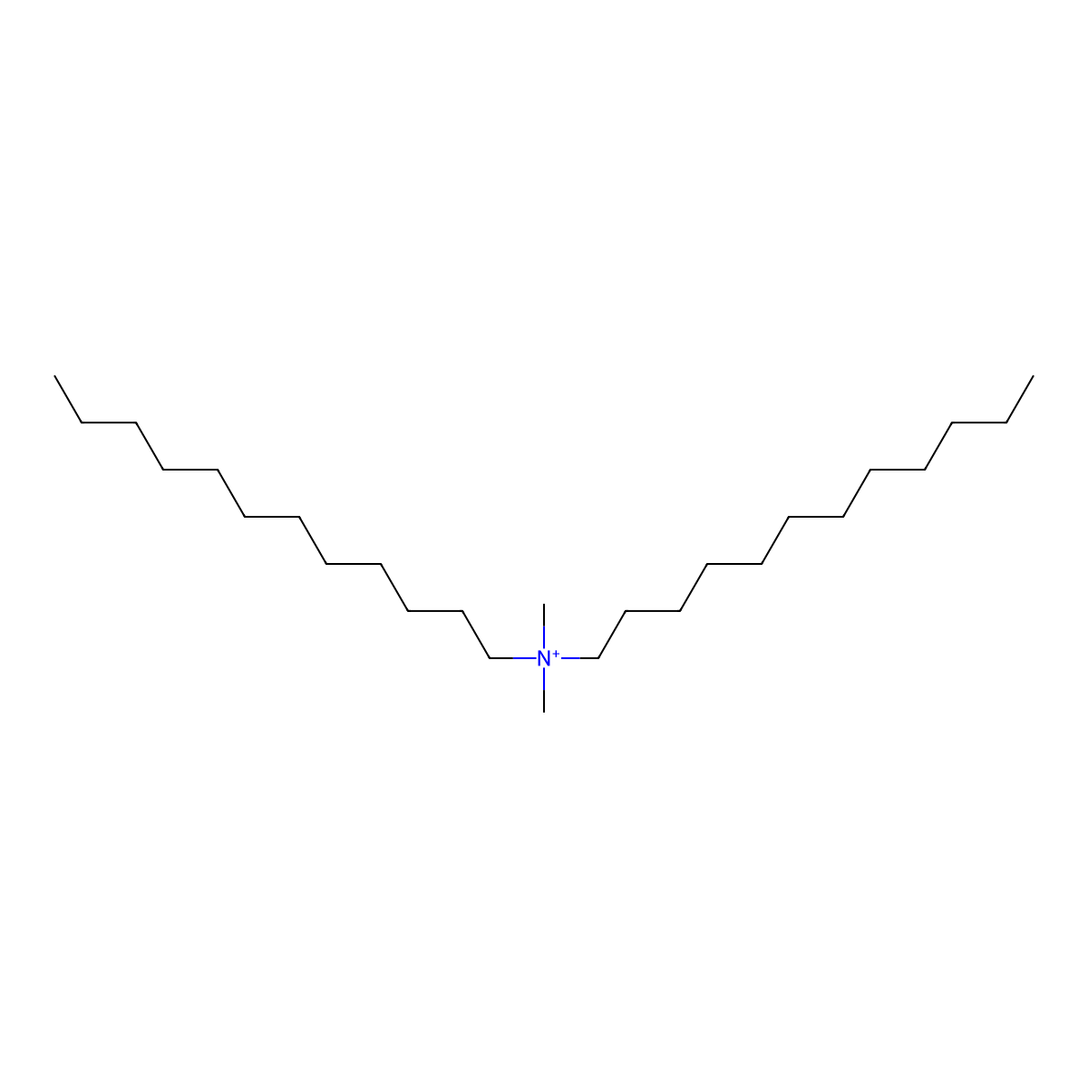 Didodecyldimethylammonium molecular structure, CAS 13146-86-6