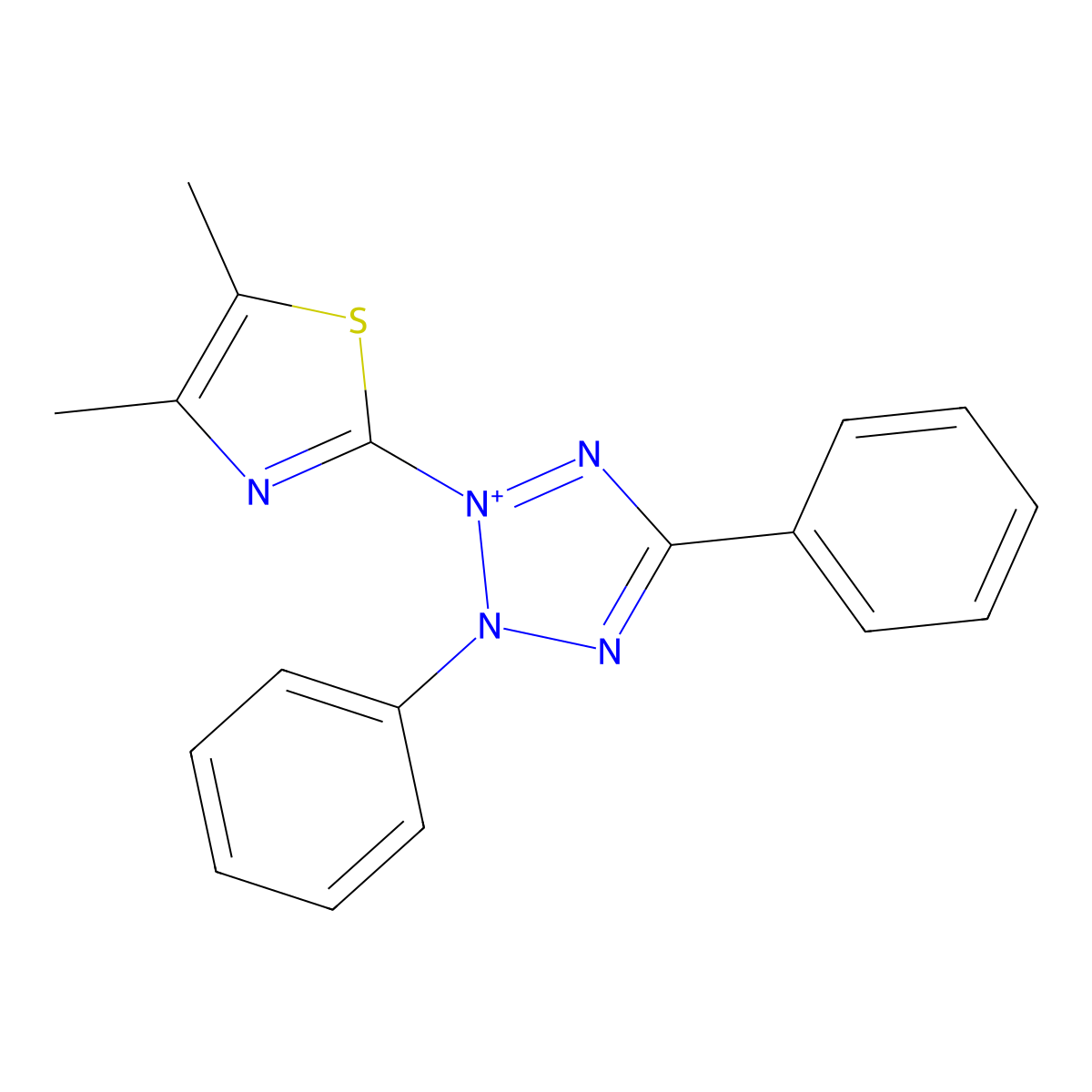 Methylthiazoletetrazolium molecular structure, CAS 13146-93-5