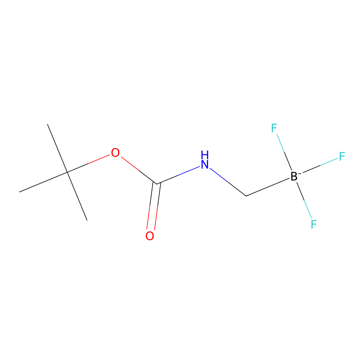 (((tert-Butoxycarbonyl)amino)methyl)trifluoroborate molecular structure, CAS 1314638-06-6