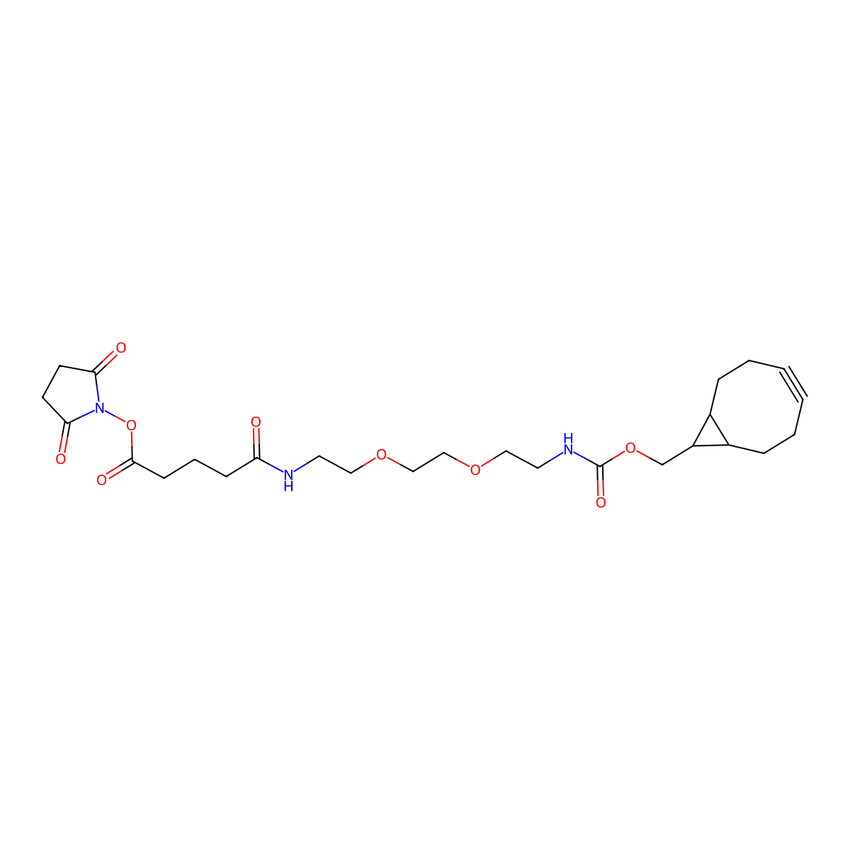 endo-BCN-PEG2-amido-C6-NHS ester molecular structure, CAS 1314639-16-1