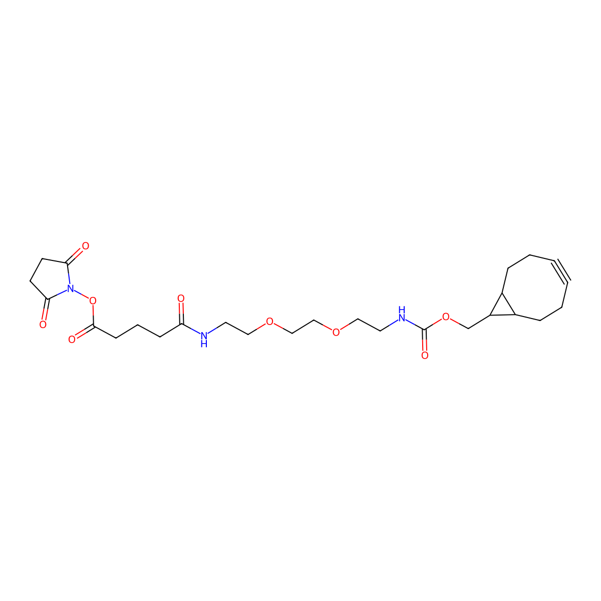 endo-BCN-PEG2-amido-C6-NHS ester molecular structure, CAS 1314639-16-1