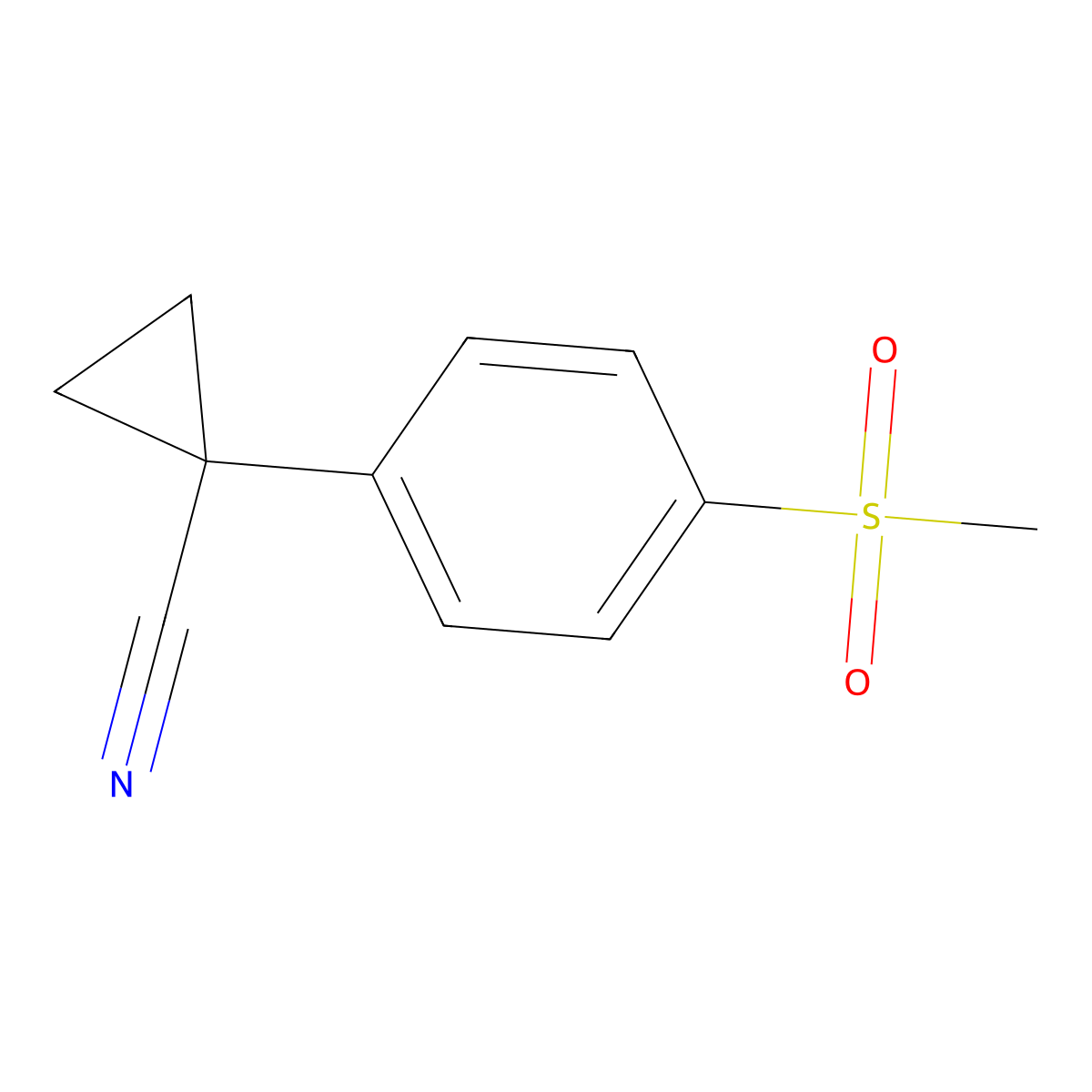 1-(4-Methanesulfonylphenyl)cyclopropane-1-carbonitrile molecular structure, CAS 1314643-50-9