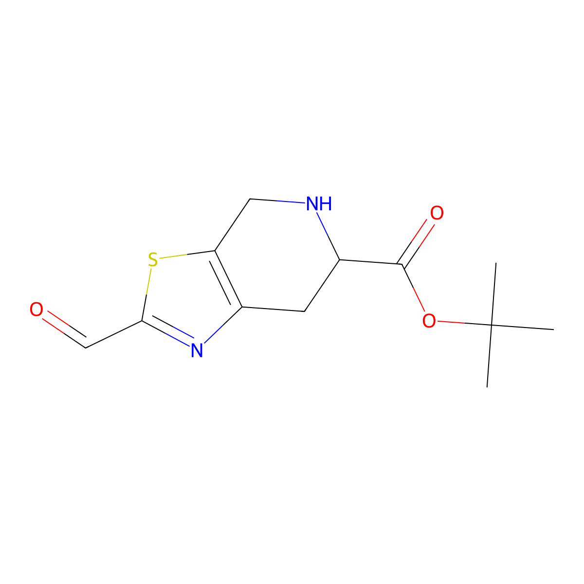 tert-Butyl 2-formyl-4,5,6,7-tetrahydrothiazolo[5,4-c]pyridine-6-carboxylate molecular structure, CAS 1314643-51-0