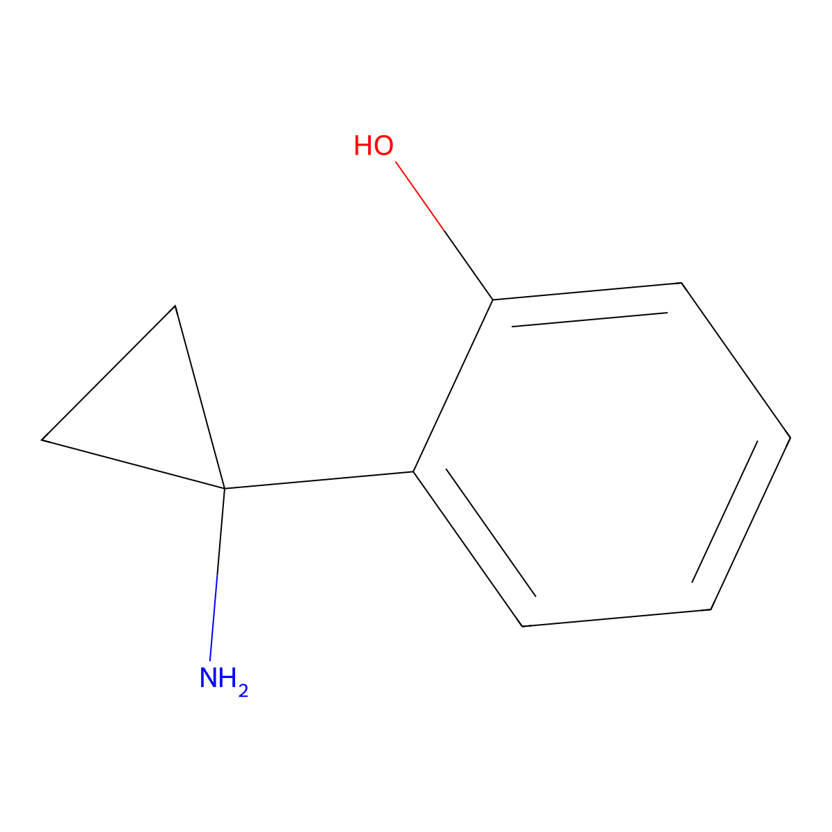 2-(1-Aminocyclopropyl)phenol molecular structure, CAS 1314643-70-3