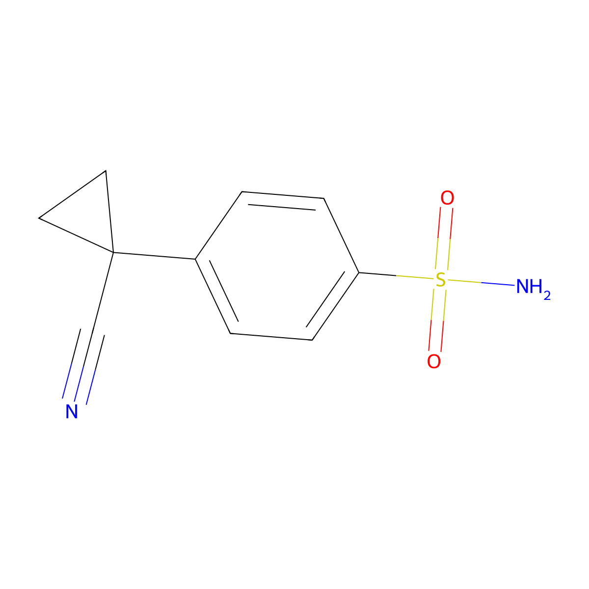4-(1-Cyanocyclopropyl)benzene-1-sulfonamide molecular structure, CAS 1314647-41-0