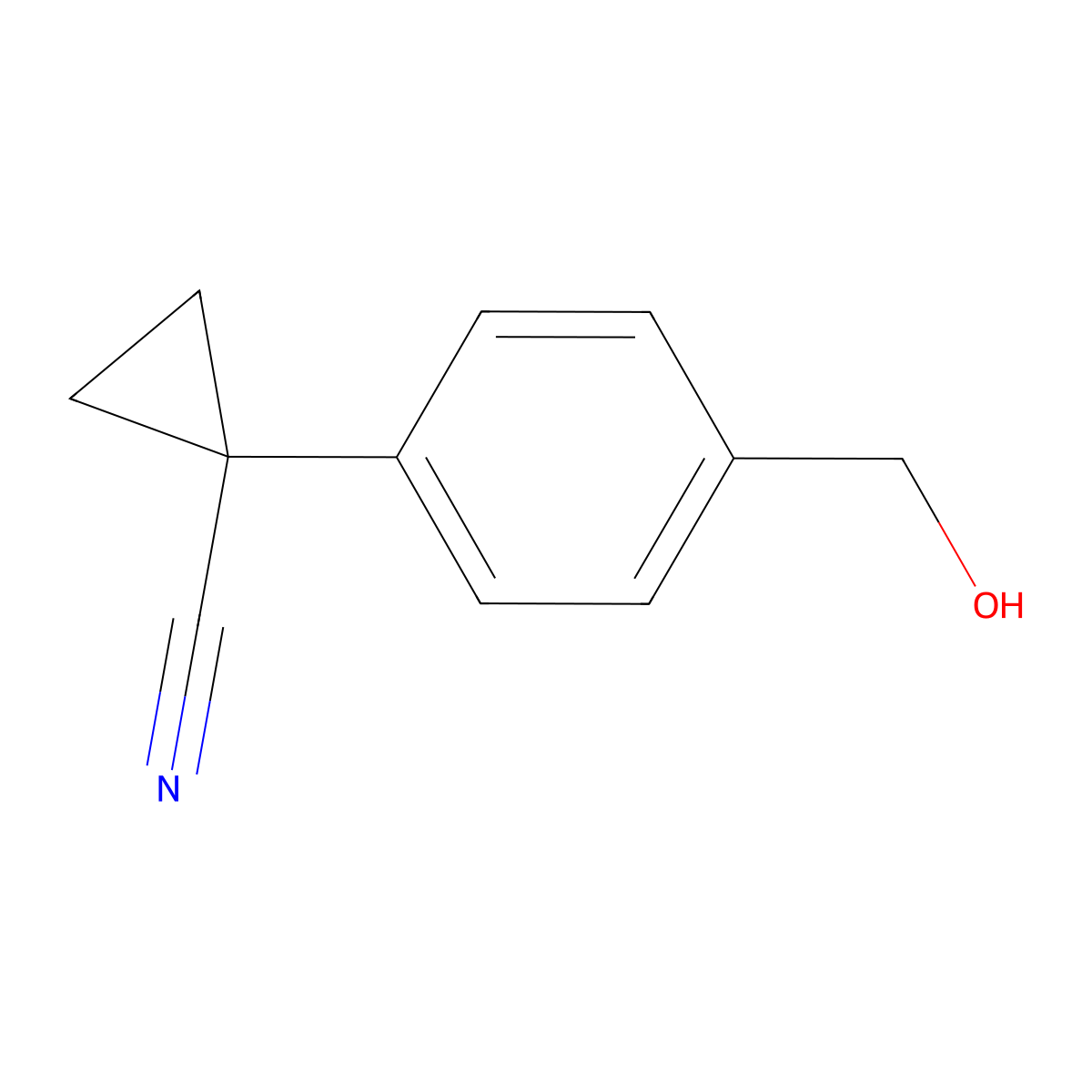 1-[4-(Hydroxymethyl)phenyl]cyclopropane-1-carbonitrile molecular structure, CAS 1314648-27-5