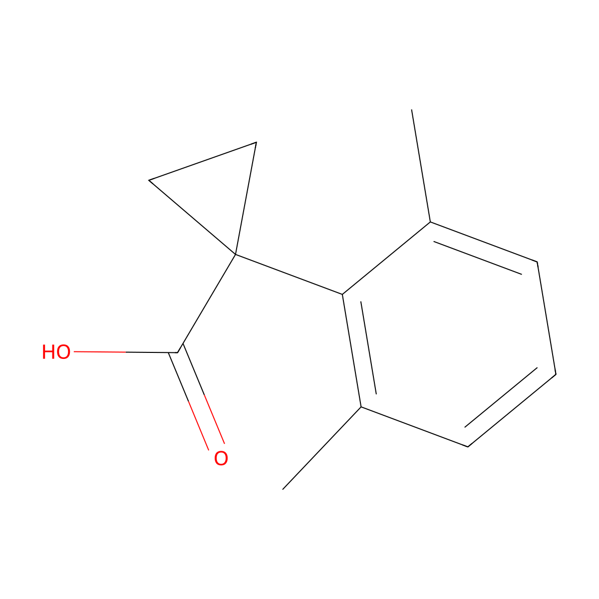 1-(2,6-Dimethylphenyl)cyclopropane-1-carboxylic acid molecular structure, CAS 1314649-40-5