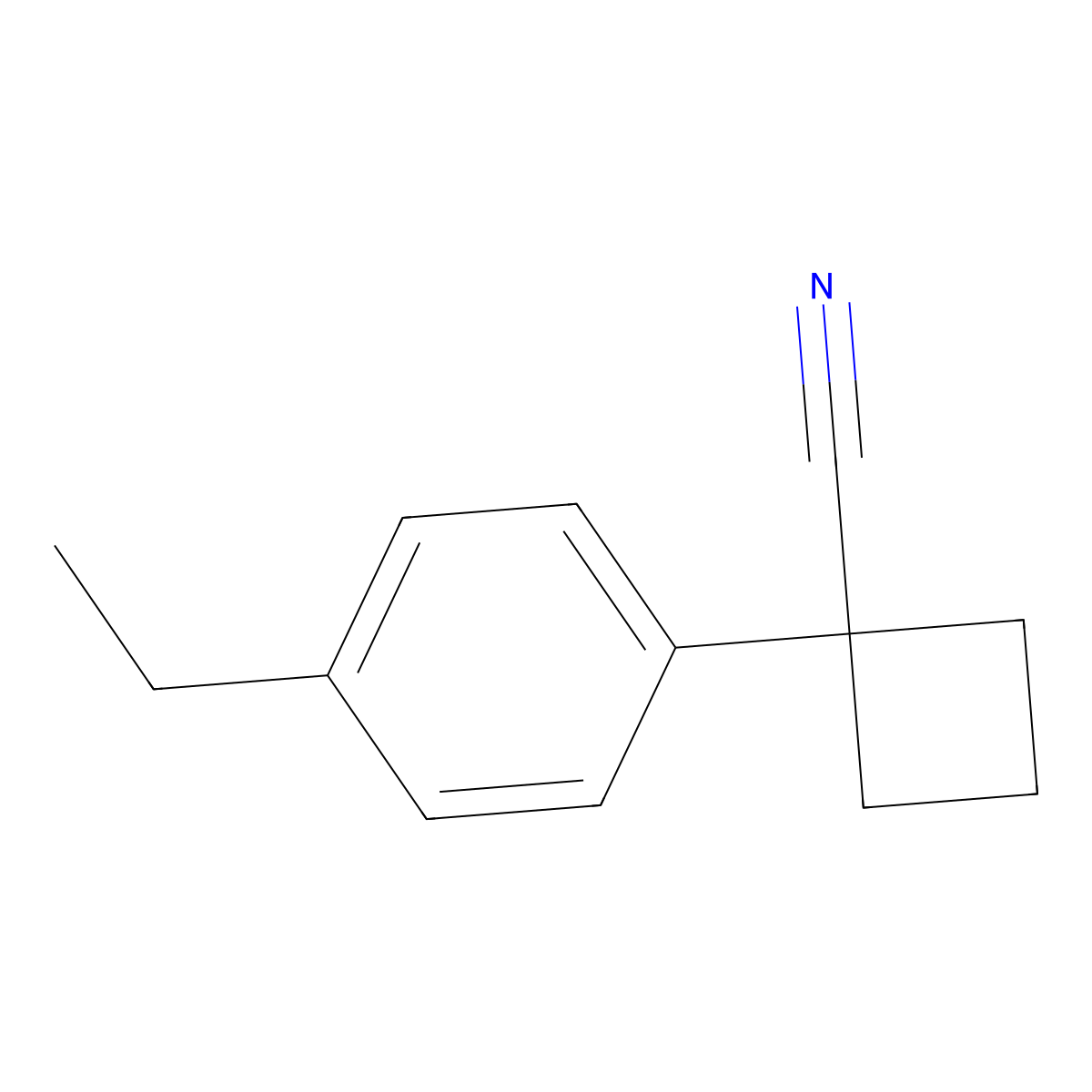 1-(4-Ethylphenyl)cyclobutane-1-carbonitrile molecular structure, CAS 1314649-70-1
