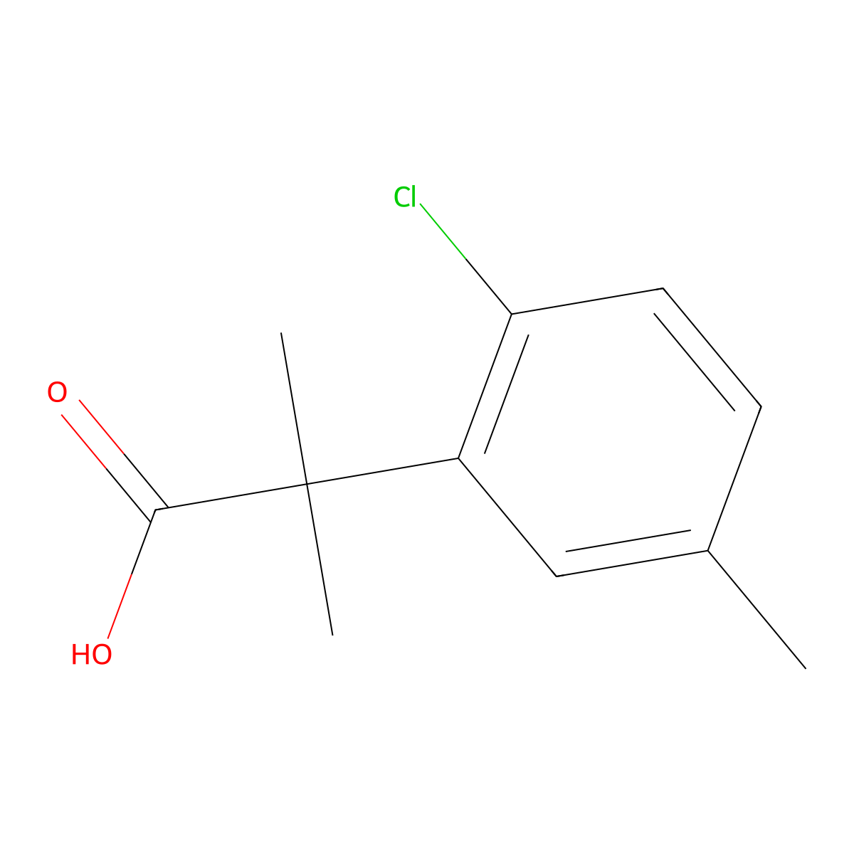 2-(2-Chloro-5-methylphenyl)-2-methylpropanoic acid molecular structure, CAS 1314656-55-7