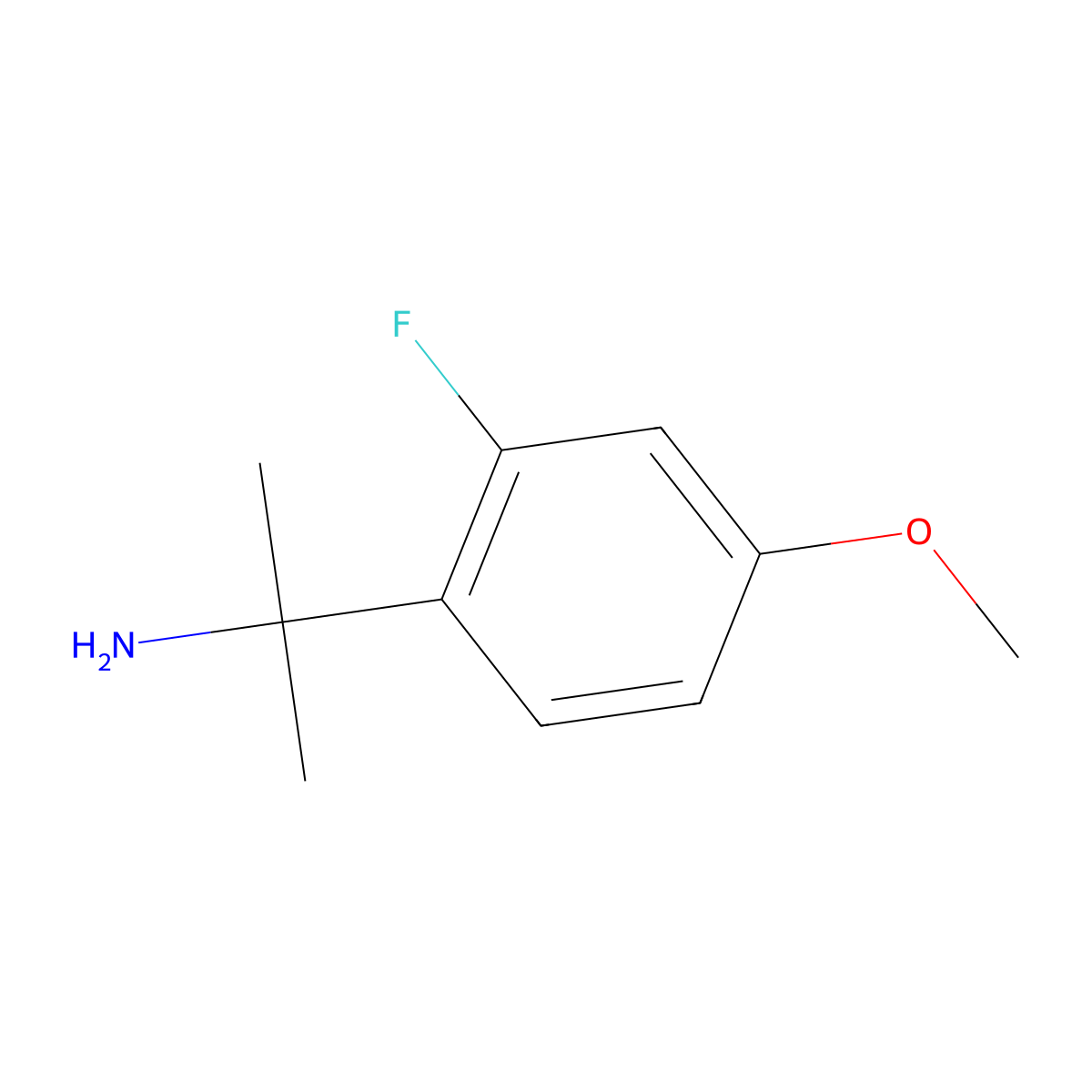 2-(2-Fluoro-4-methoxyphenyl)propan-2-amine molecular structure, CAS 1314658-61-1