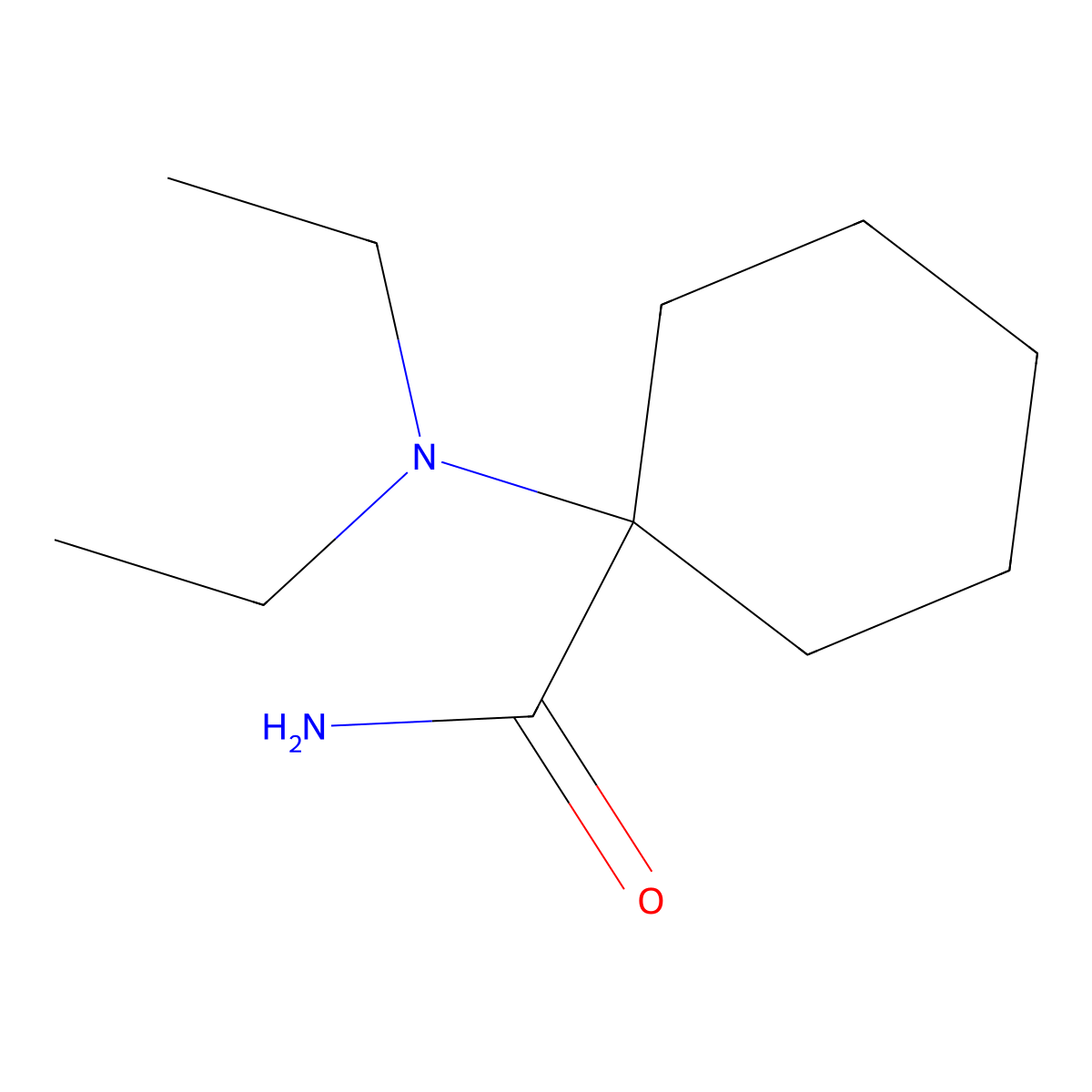 1-(Diethylamino)cyclohexanecarboxamide molecular structure, CAS 131466-46-1
