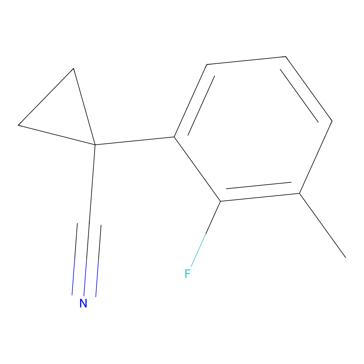 1-(2-Fluoro-3-methylphenyl)cyclopropane-1-carbonitrile molecular structure, CAS 1314660-56-4