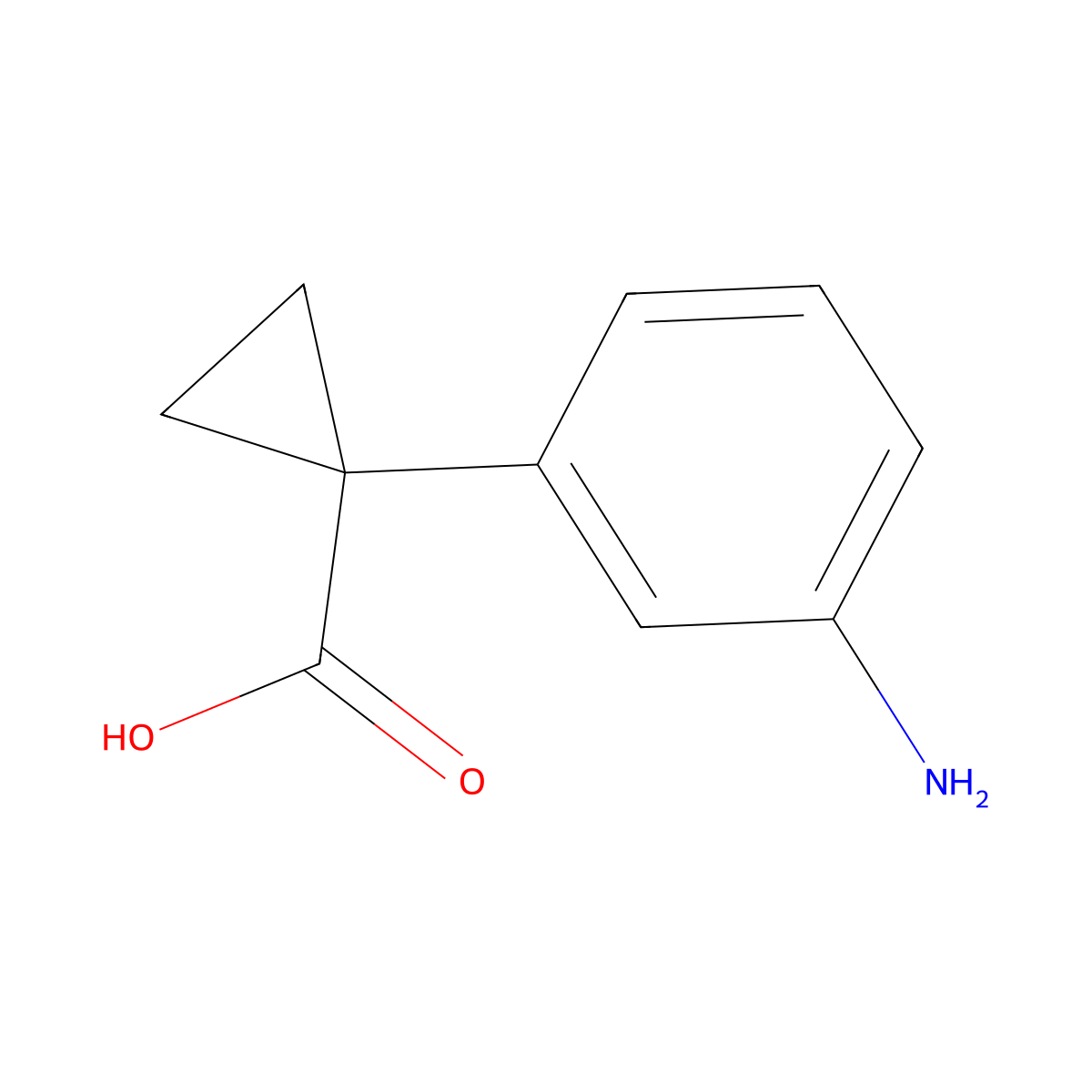 1-(3-Amino-phenyl)-cyclopropanecarboxylic acid molecular structure, CAS 1314660-63-3