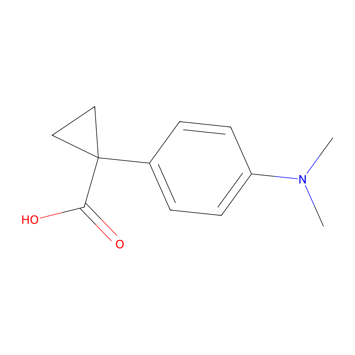 1-[4-(Dimethylamino)phenyl]cyclopropane-1-carboxylic acid molecular structure, CAS 1314660-66-6