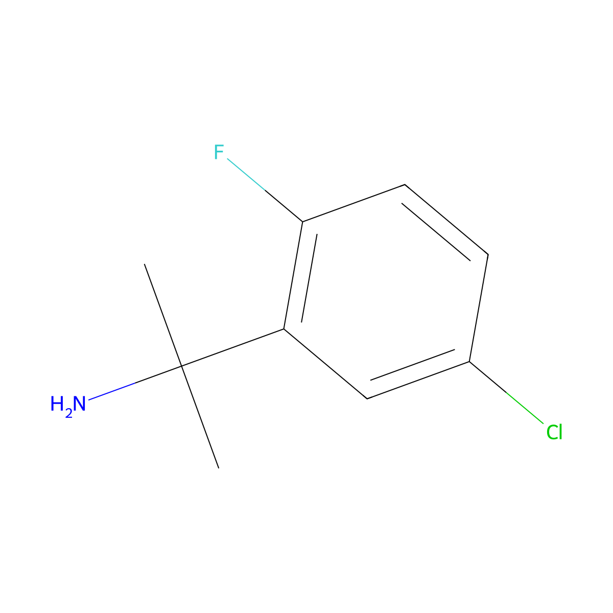 2-(5-Chloro-2-fluorophenyl)propan-2-amine molecular structure, CAS 1314661-13-6