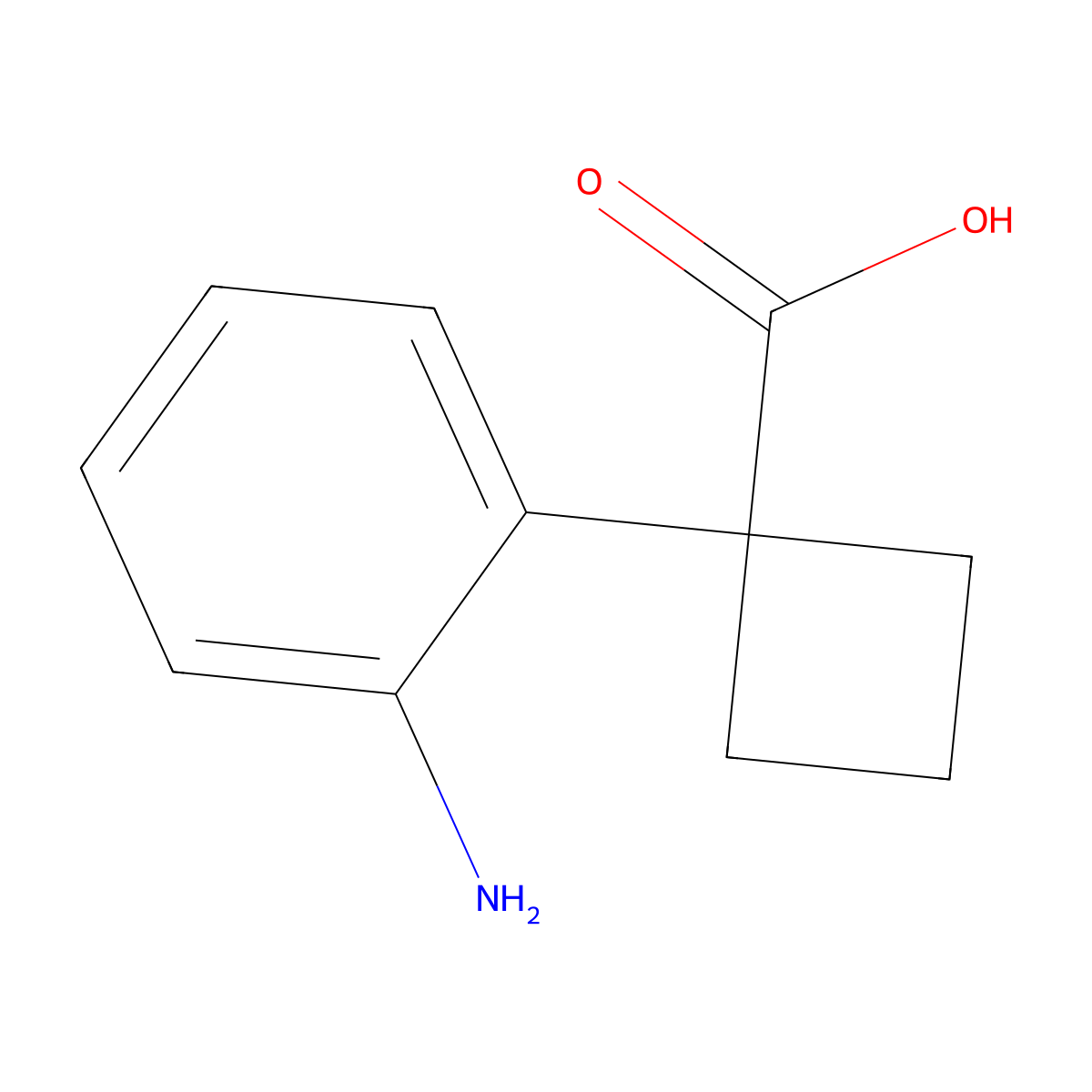 1-(2-Aminophenyl)cyclobutanecarboxylic Acid molecular structure, CAS 1314661-84-1