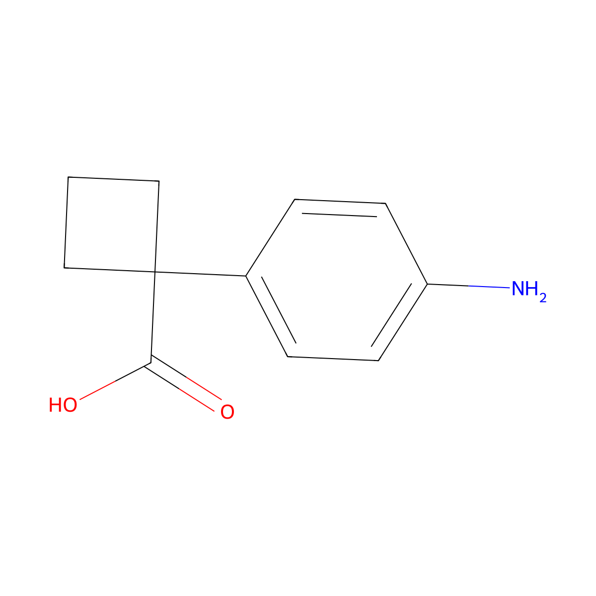 1-(4-Aminophenyl)cyclobutanecarboxylic acid molecular structure, CAS 1314661-85-2
