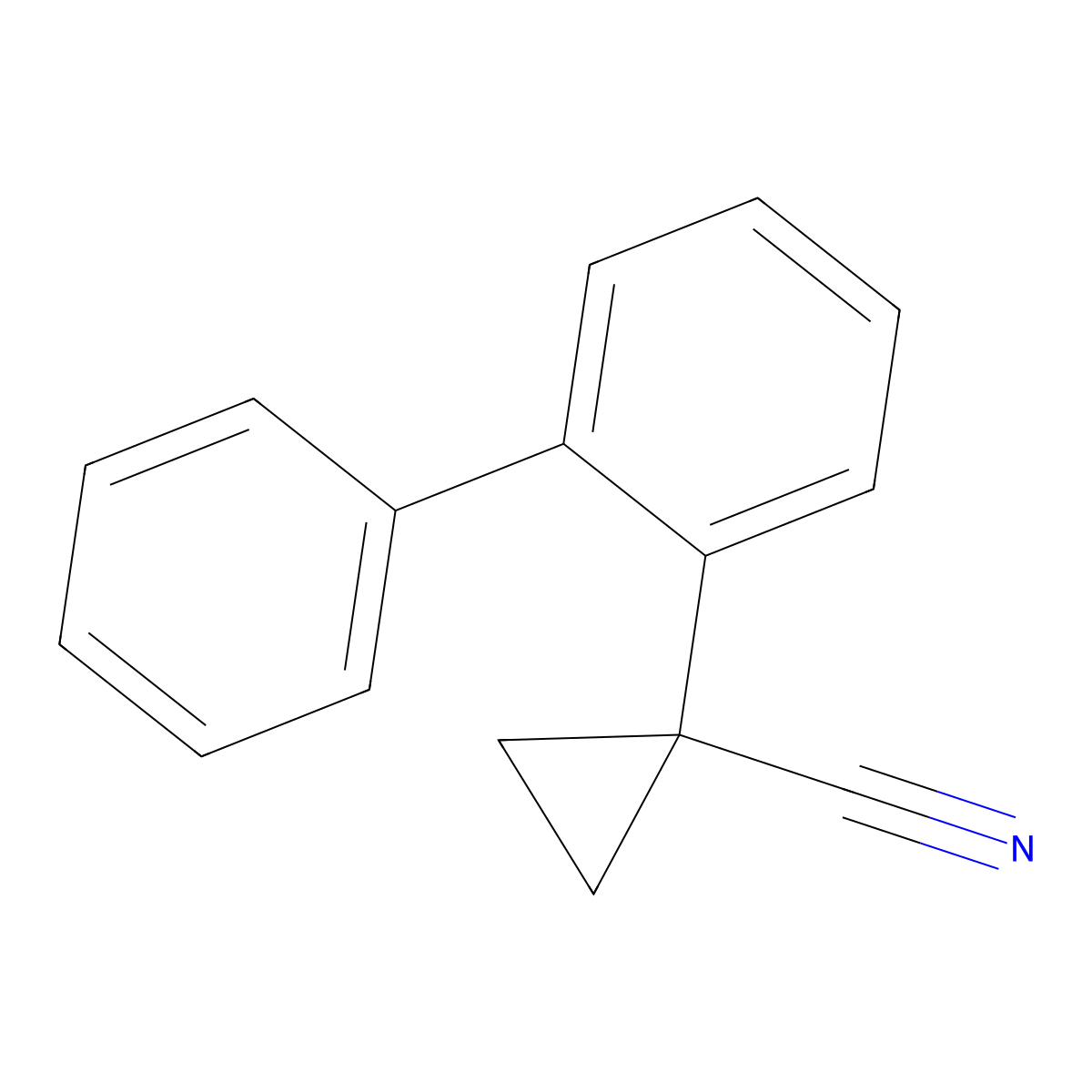 1-(2-Phenylphenyl)cyclopropane-1-carbonitrile molecular structure, CAS 1314663-72-3