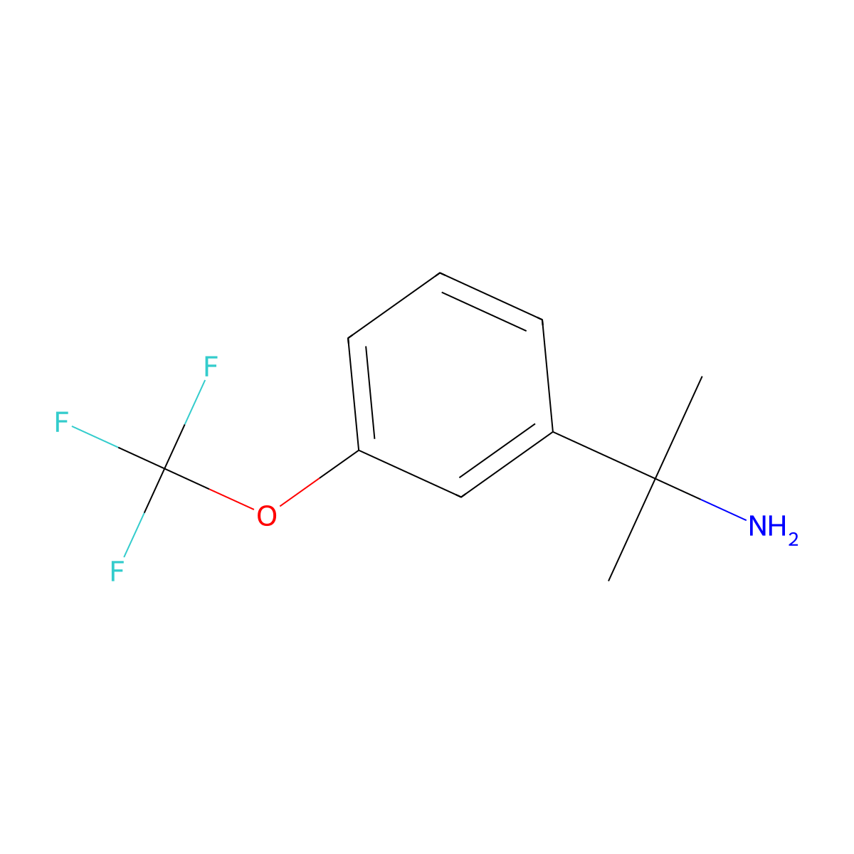 2-(3-(Trifluoromethoxy)phenyl)propan-2-amine molecular structure, CAS 1314665-58-1