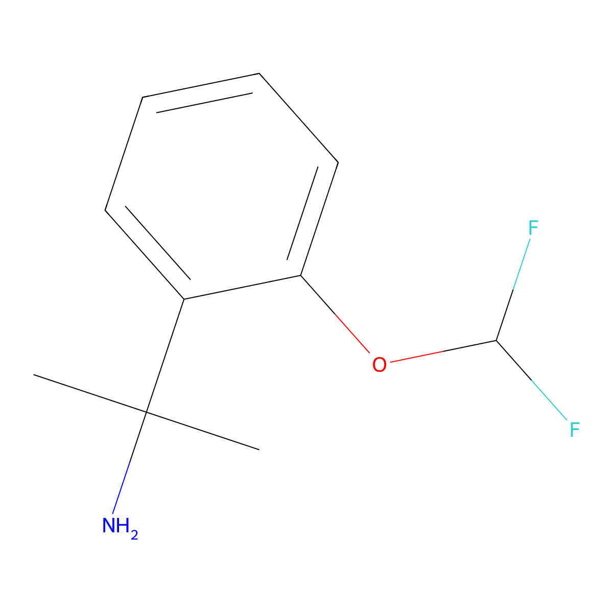 2-[2-(Difluoromethoxy)phenyl]propan-2-amine molecular structure, CAS 1314665-75-2