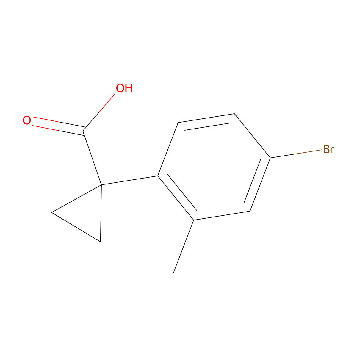1-(4-Bromo-2-methylphenyl)cyclopropane-1-carboxylic acid molecular structure, CAS 1314666-22-2