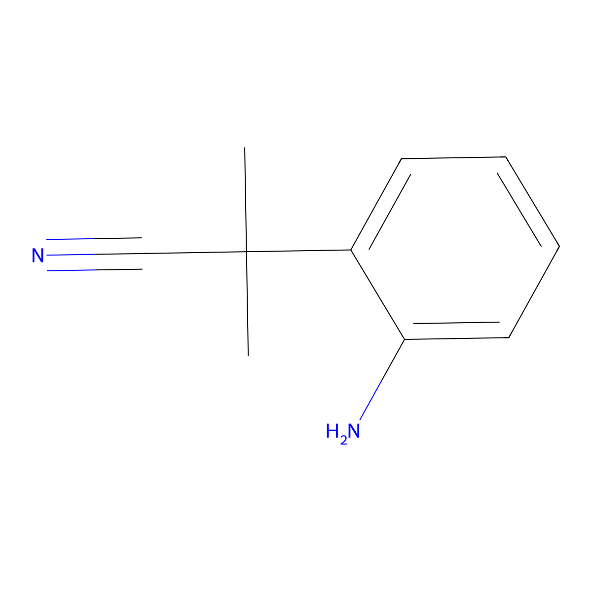 2-(2-Aminophenyl)-2-methylpropanenitrile molecular structure, CAS 1314667-39-4
