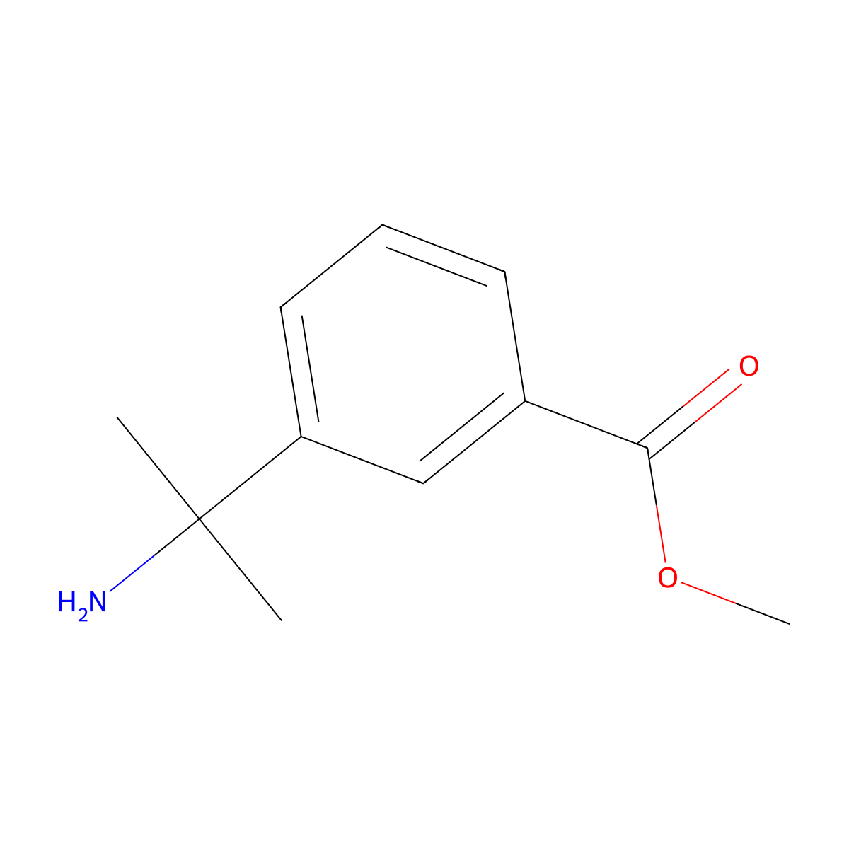Methyl 3-(2-aminopropan-2-yl)benzoate molecular structure, CAS 1314668-61-5
