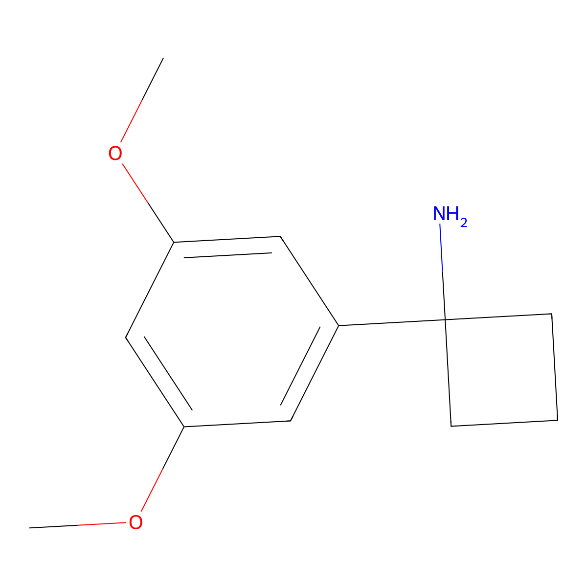 1-(3,5-Dimethoxyphenyl)cyclobutanamine molecular structure, CAS 1314669-38-9