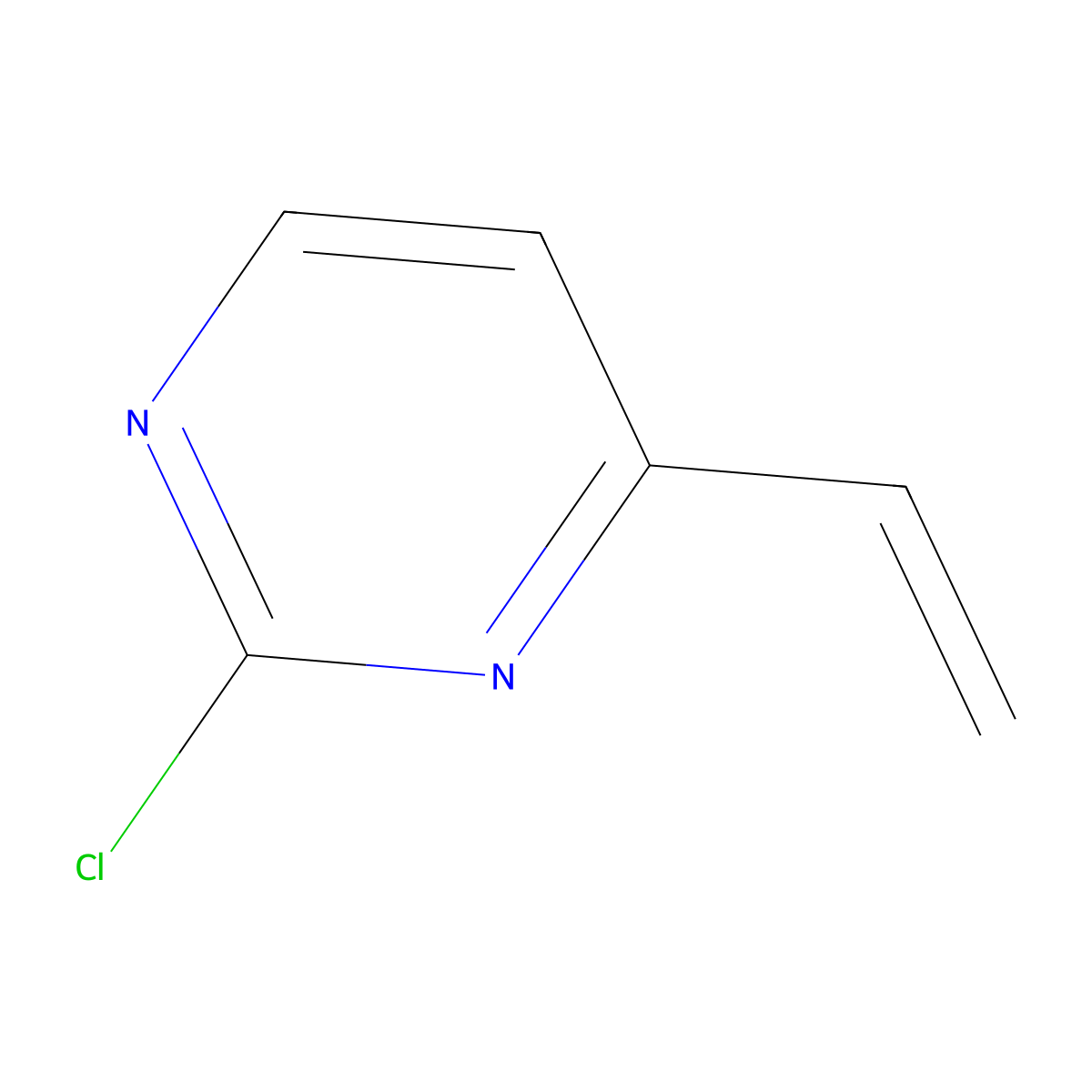 2-Chloro-4-ethenylpyrimidine molecular structure, CAS 131467-02-2