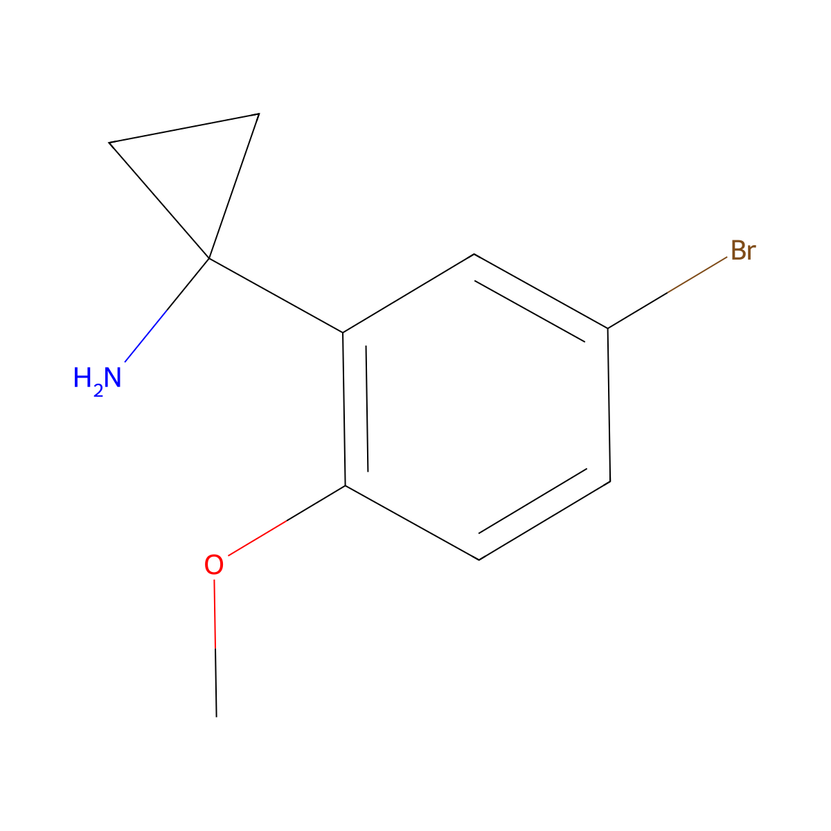 1-(5-Bromo-2-methoxyphenyl)cyclopropanamine molecular structure, CAS 1314670-11-5