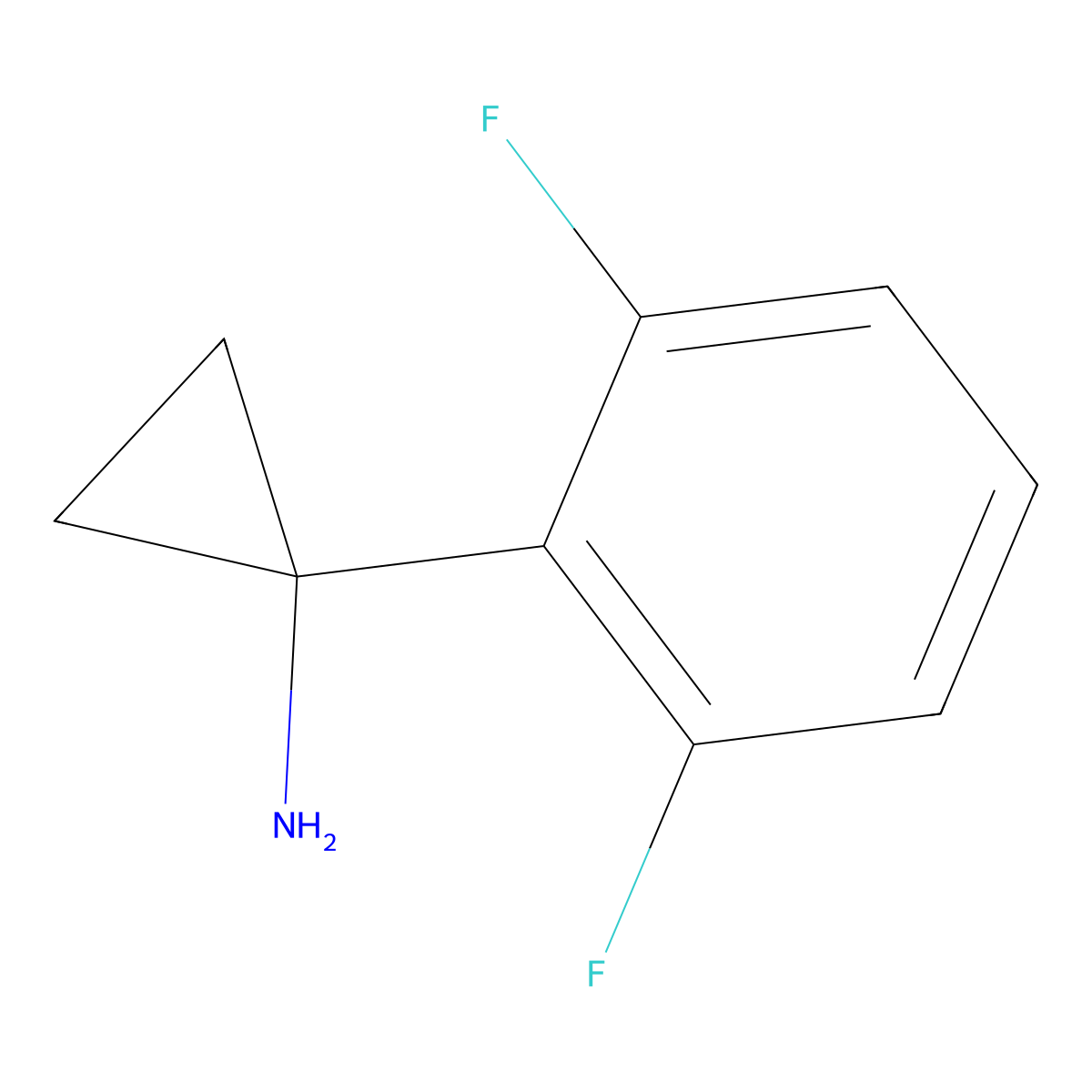 1-(2,6-Difluorophenyl)cyclopropanamine molecular structure, CAS 1314672-24-6