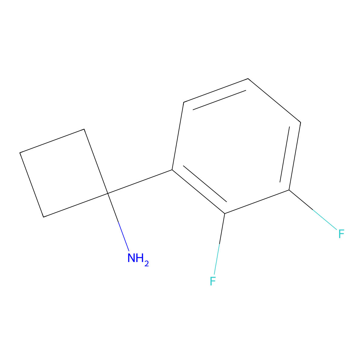 1-(2,3-Difluorophenyl)cyclobutanamine molecular structure, CAS 1314673-74-9