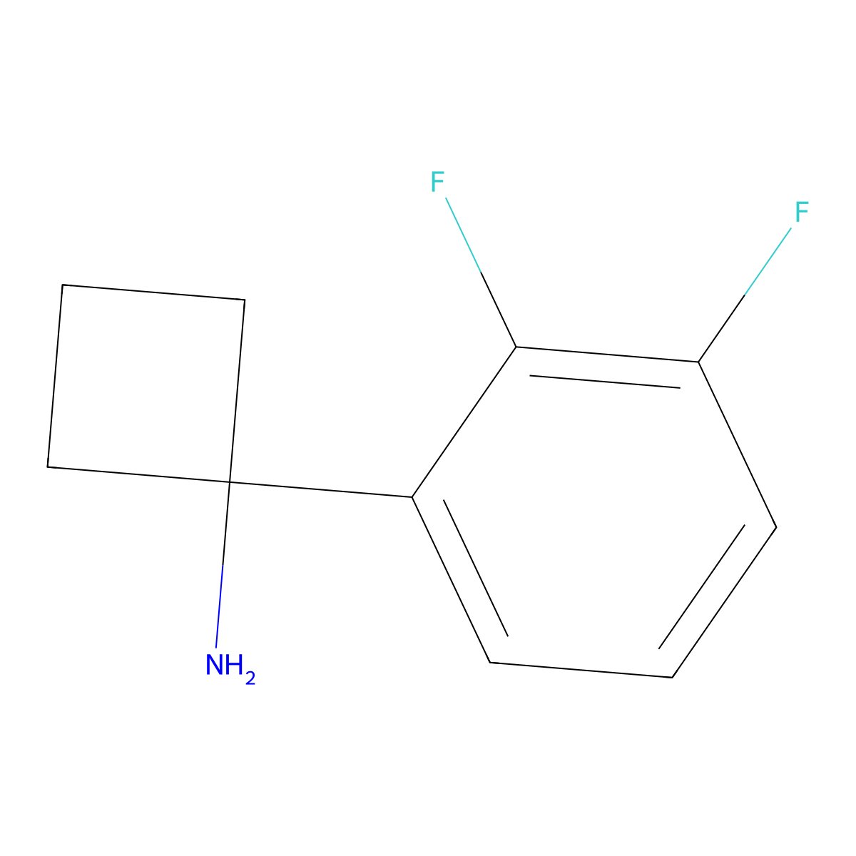 1-(2,3-Difluorophenyl)cyclobutanamine molecular structure, CAS 1314673-74-9