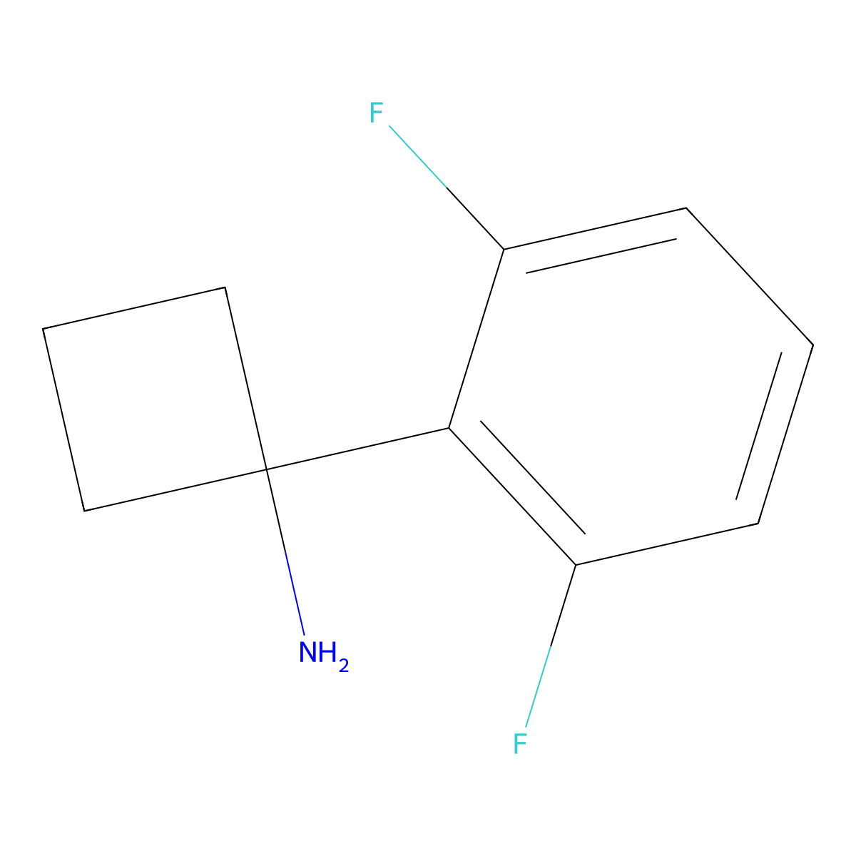 1-(2,6-Difluorophenyl)cyclobutanamine molecular structure, CAS 1314674-17-3